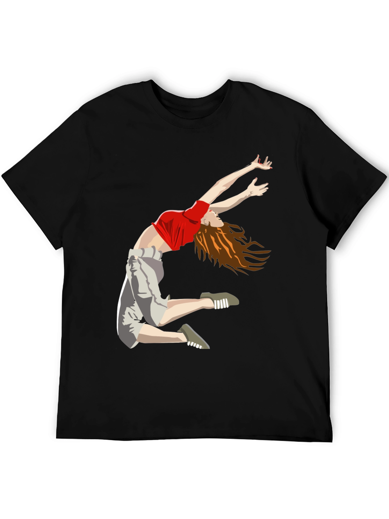 Dancer Graphic Tee - Stylish Black T-Shirt