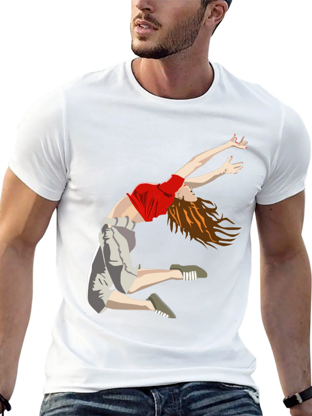 Dancer Graphic Tee - Stylish Black T-Shirt