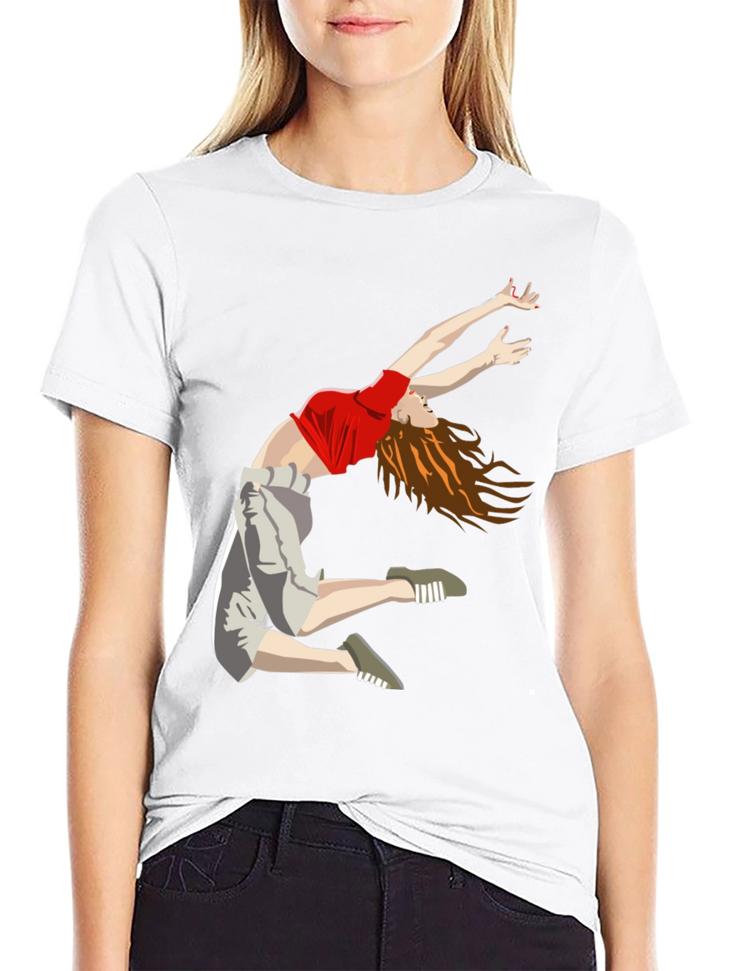Dancer Graphic Tee - Stylish Black T-Shirt
