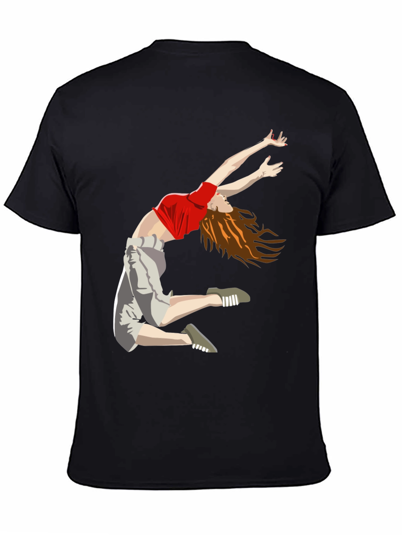 Dancer Graphic Tee - Stylish Black T-Shirt