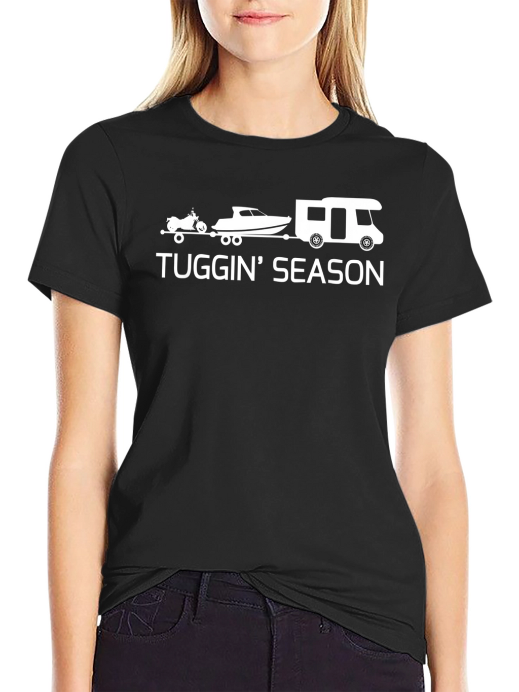 Tuggin Season Black Graphic T-Shirt