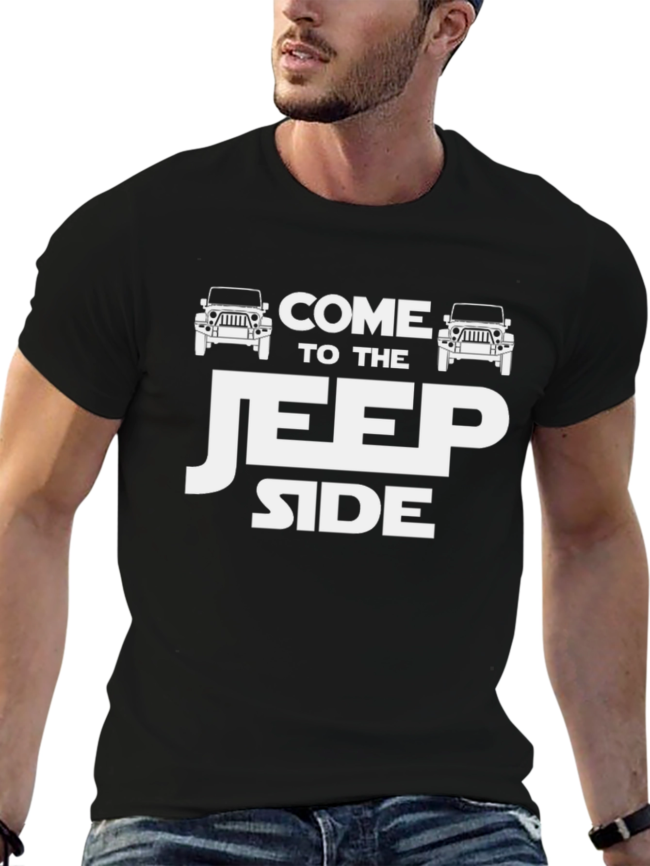 Come to the Jeep Side Mens Black T-Shirt