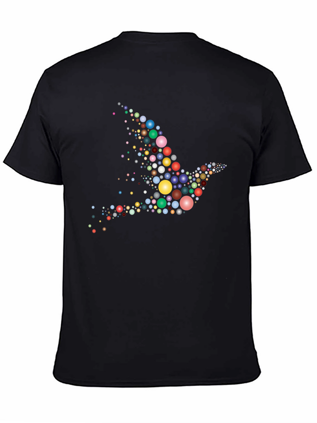 Dove Bubble Print Black T-Shirt