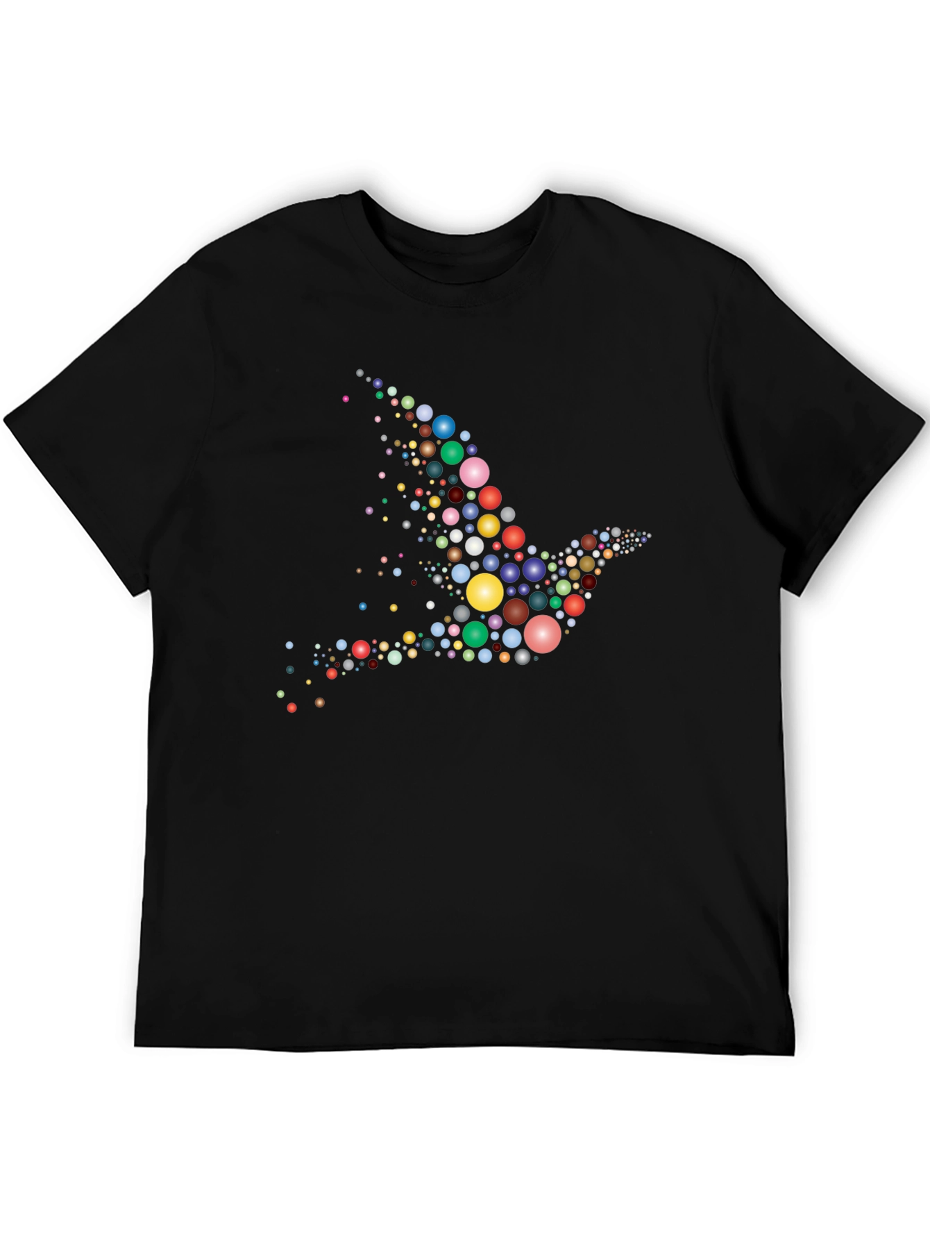 Dove Bubble Print Black T-Shirt