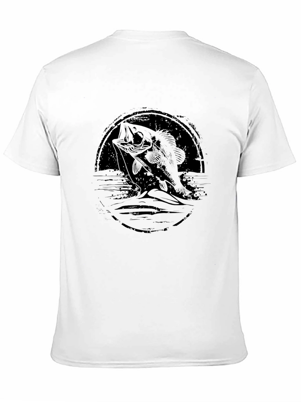 Bass Fishing Graphic Tee - Black