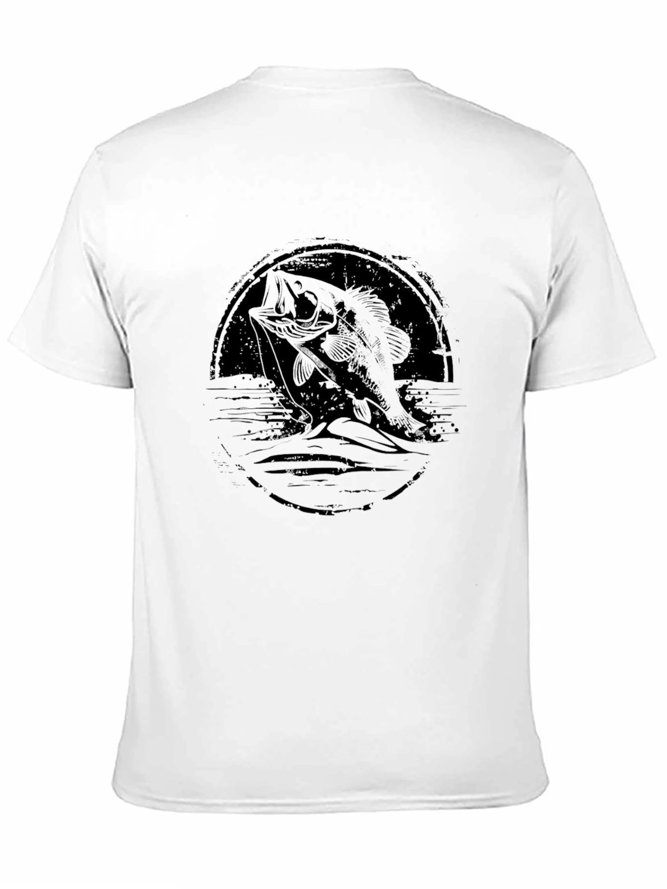 Bass Fishing Graphic Tee - Black