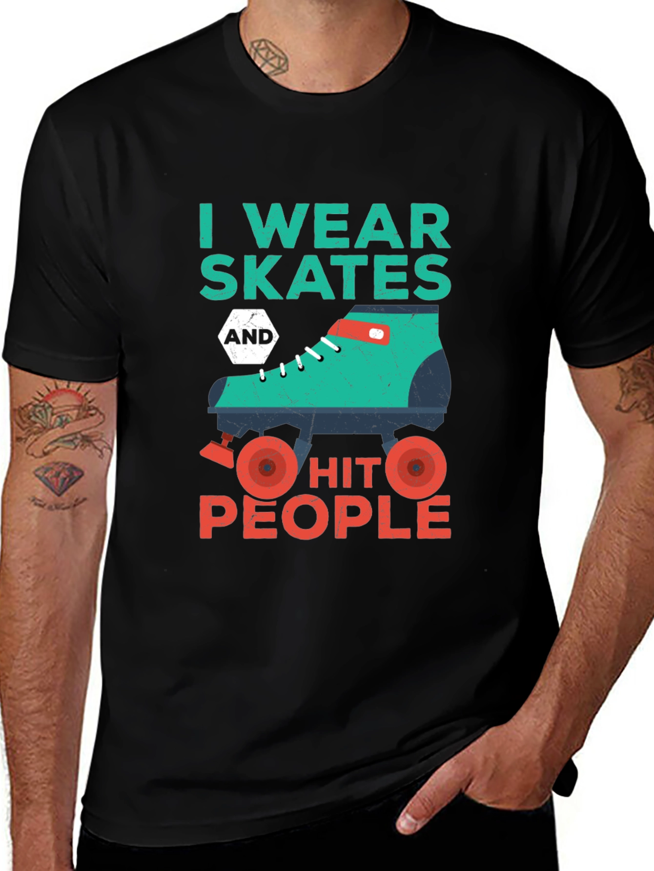 I Wear Skates and Hit People T-Shirt