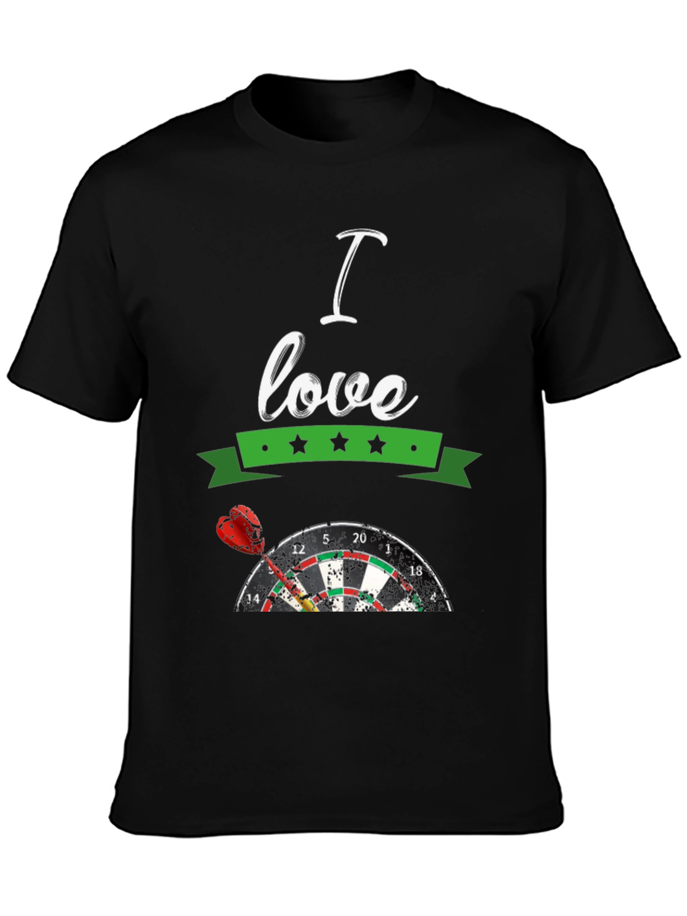 I Love Darts T-Shirt - Dartboard Design