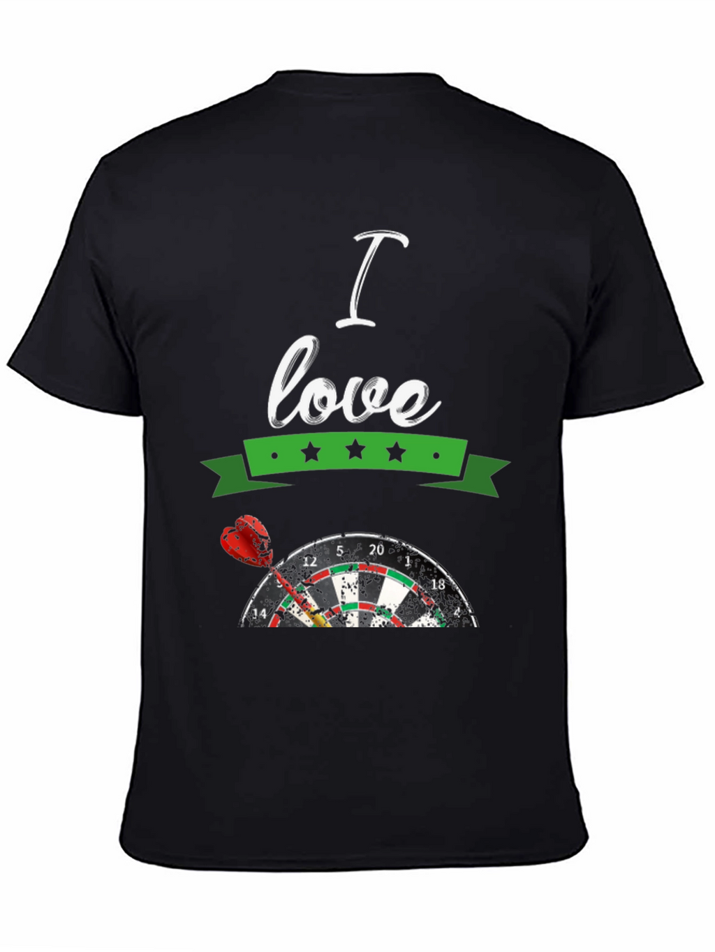 I Love Darts T-Shirt - Dartboard Design
