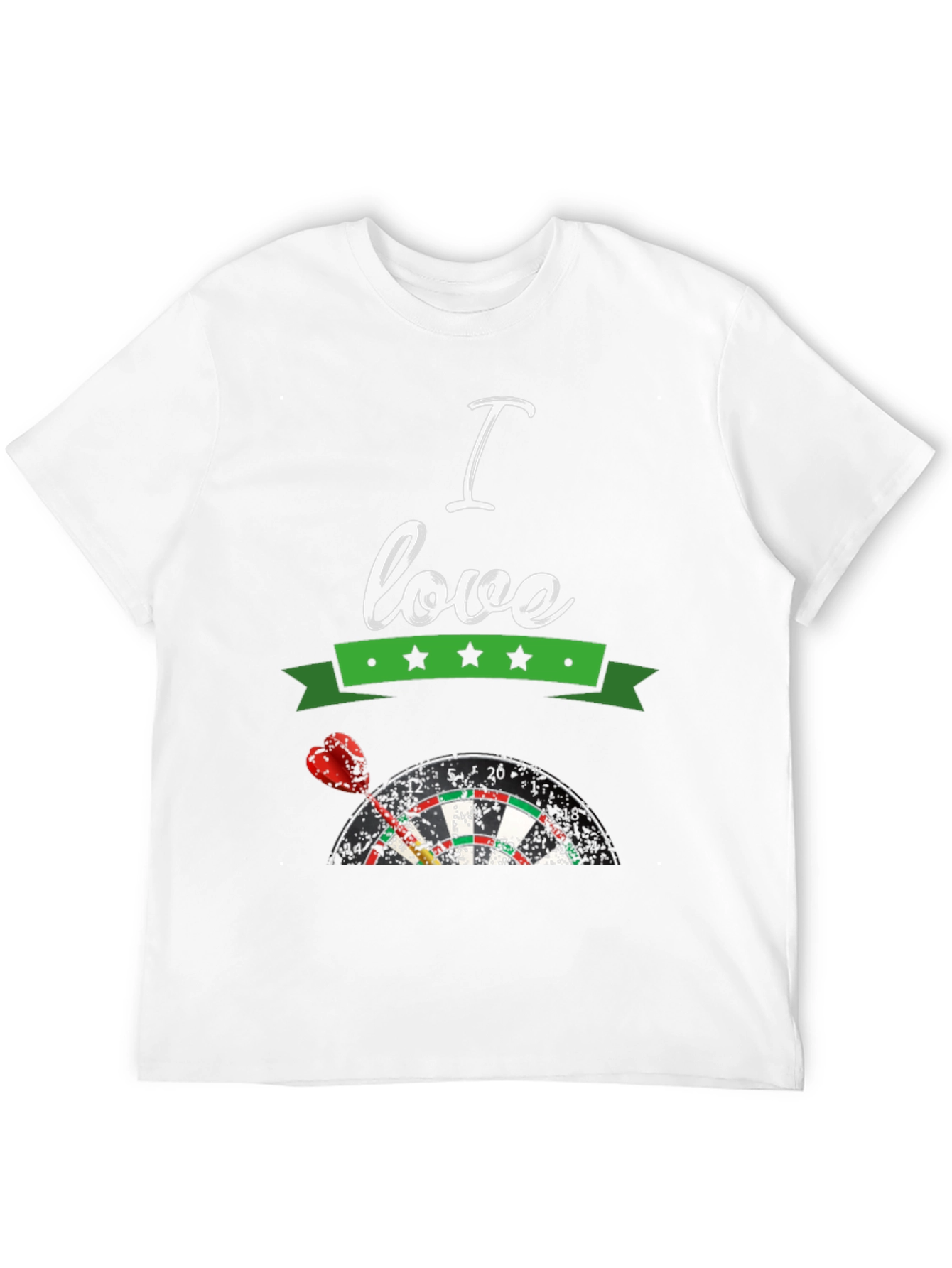 I Love Darts T-Shirt - Dartboard Design