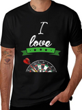 I Love Darts T-Shirt - Dartboard Design