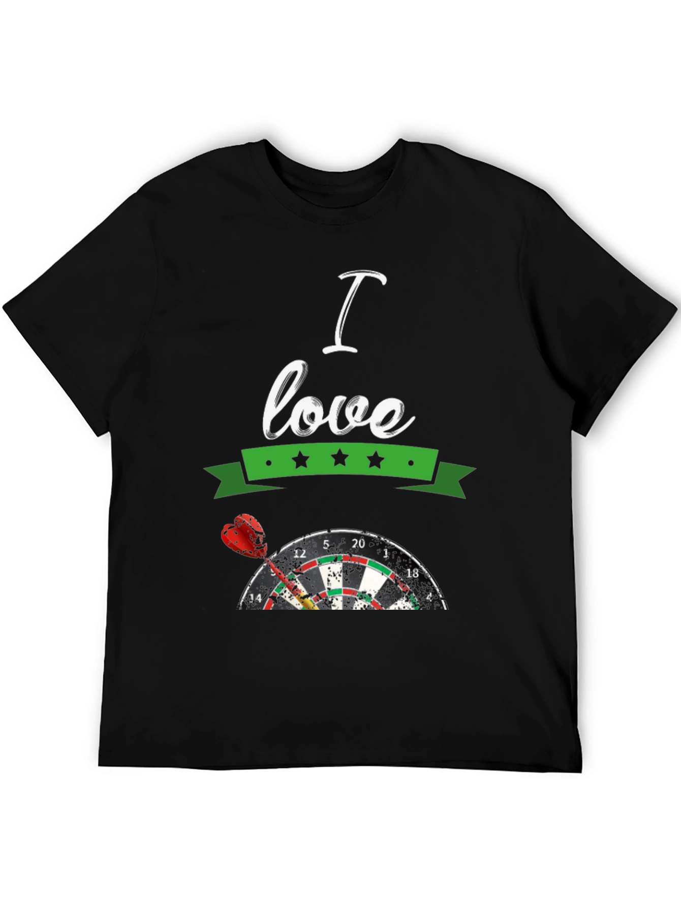 I Love Darts T-Shirt - Dartboard Design