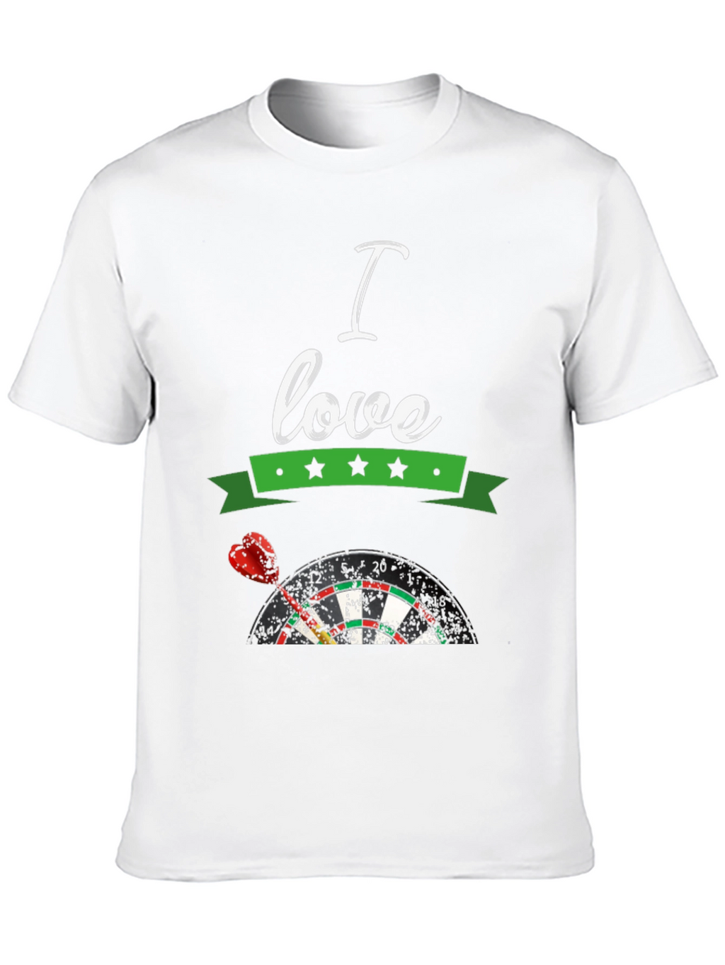 I Love Darts T-Shirt - Dartboard Design