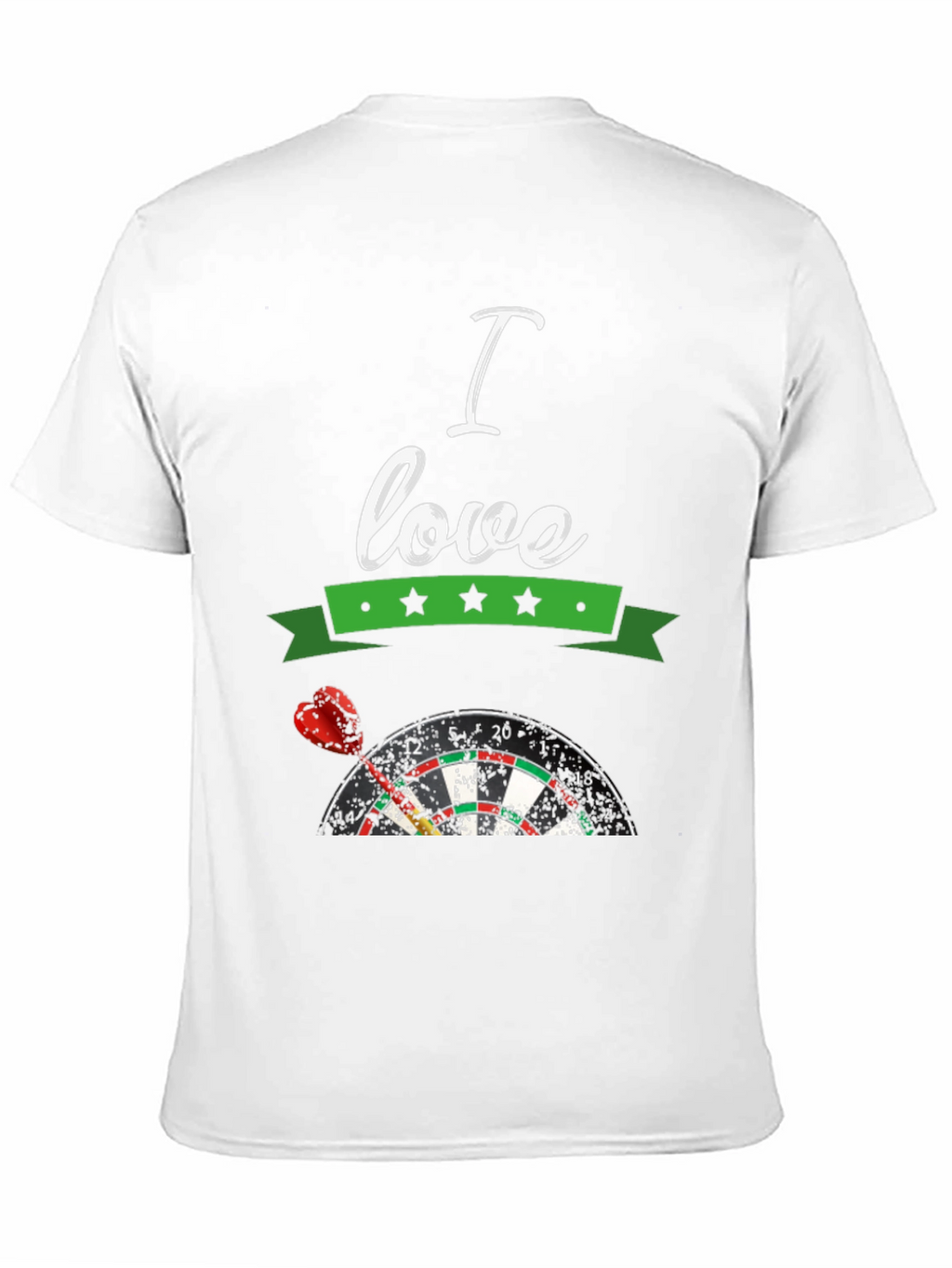 I Love Darts T-Shirt - Dartboard Design