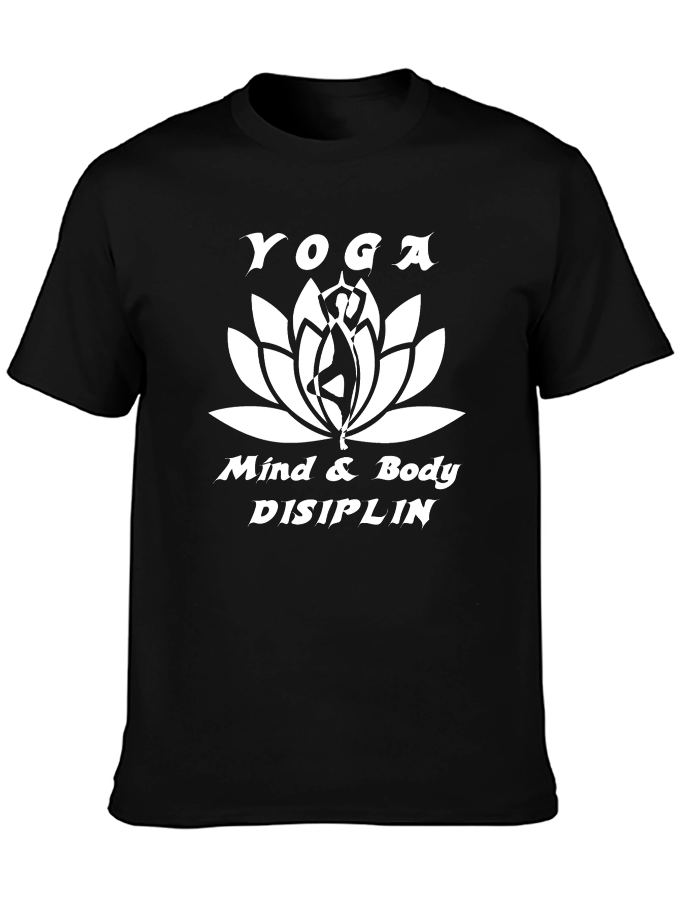 Yoga Mind & Body T-Shirt - Black Cotton Tee