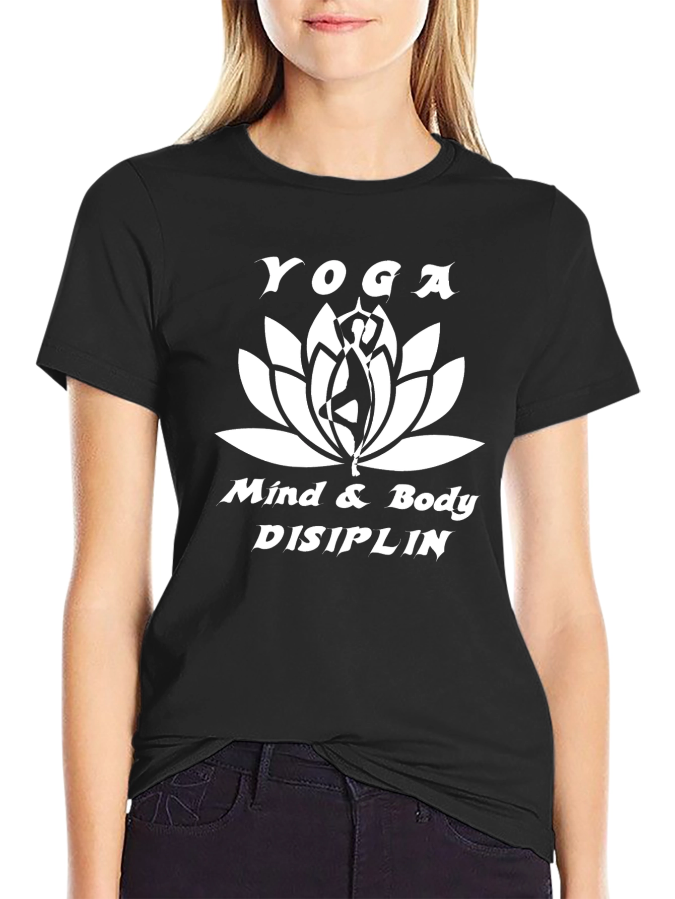 Yoga Mind & Body T-Shirt - Black Cotton Tee