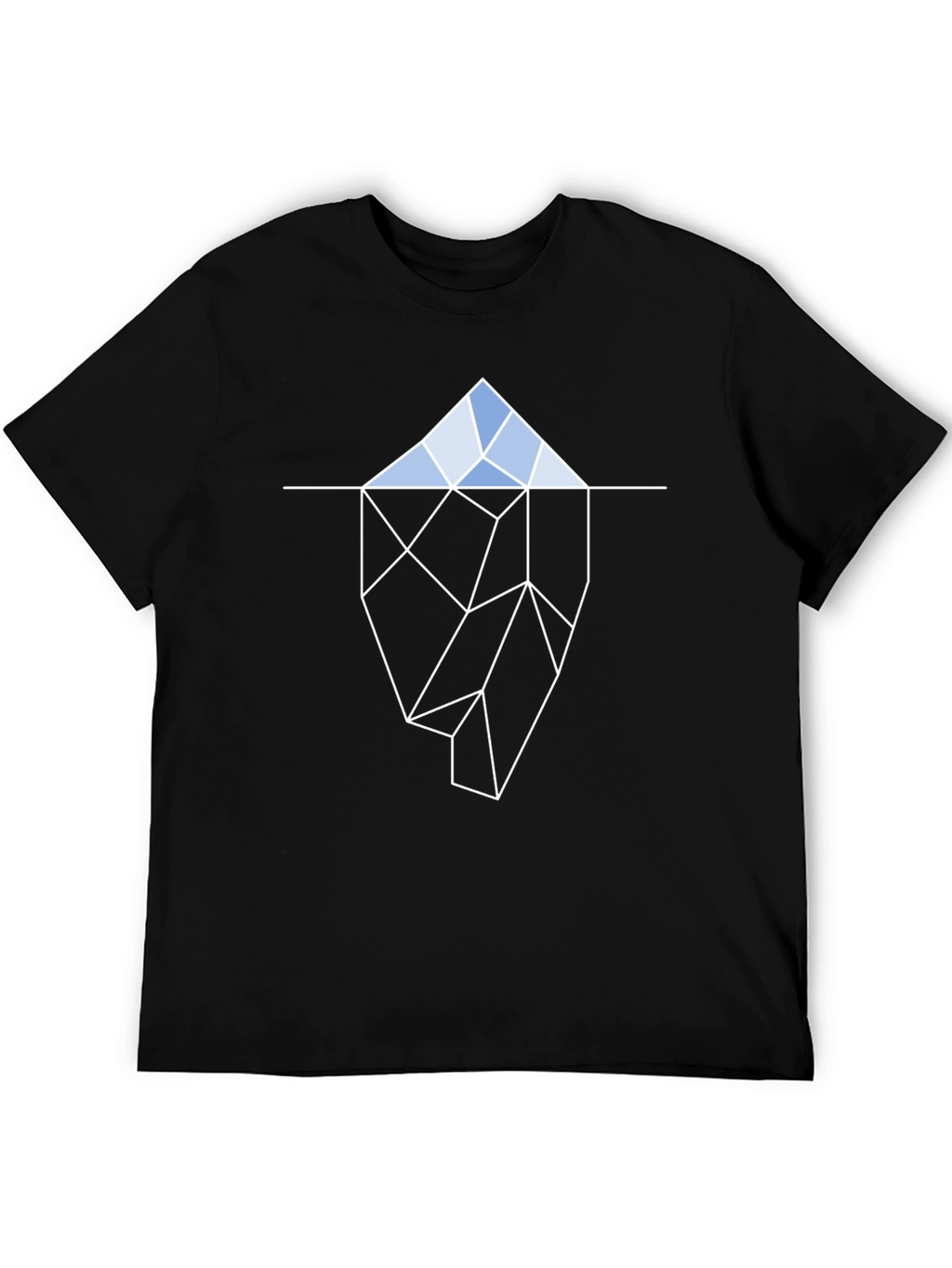 Geometric Iceberg T-Shirt - Black