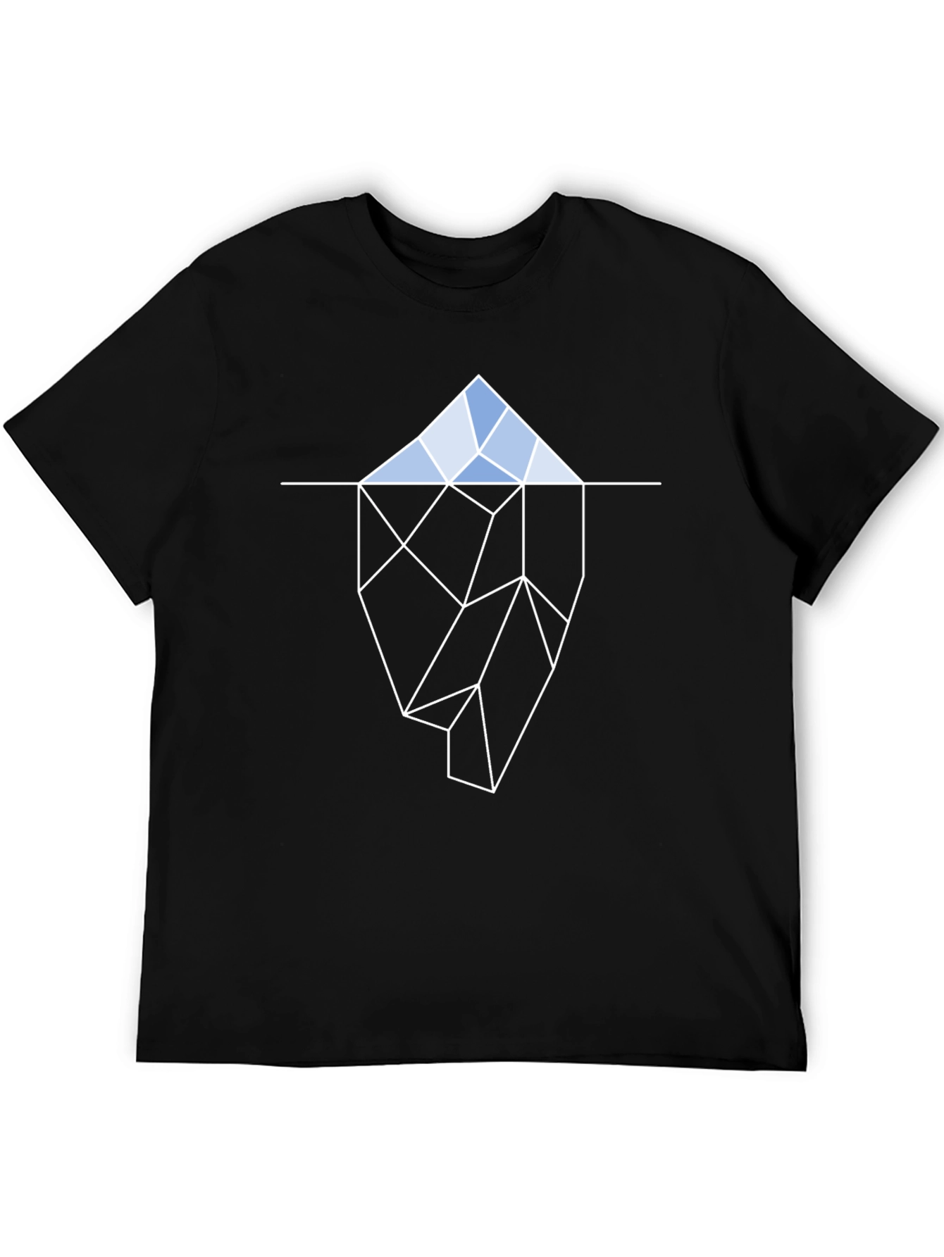 Geometric Iceberg T-Shirt - Black