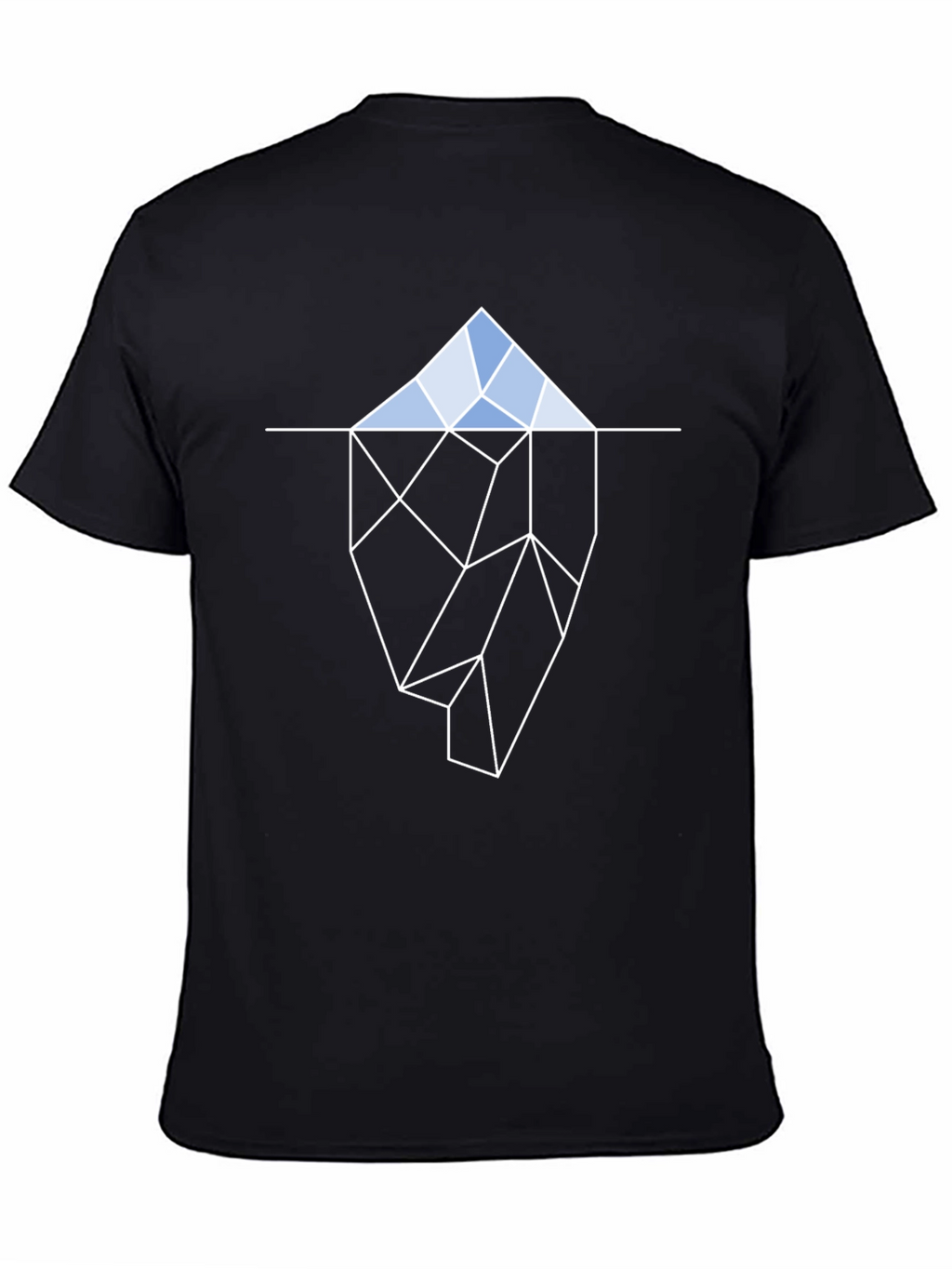 Geometric Iceberg T-Shirt - Black