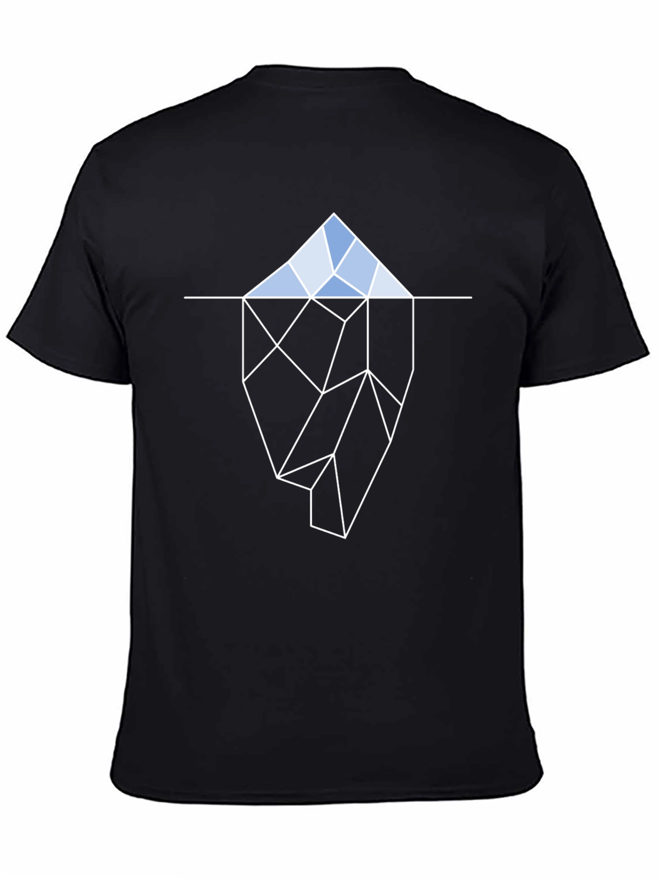 Geometric Iceberg T-Shirt - Black