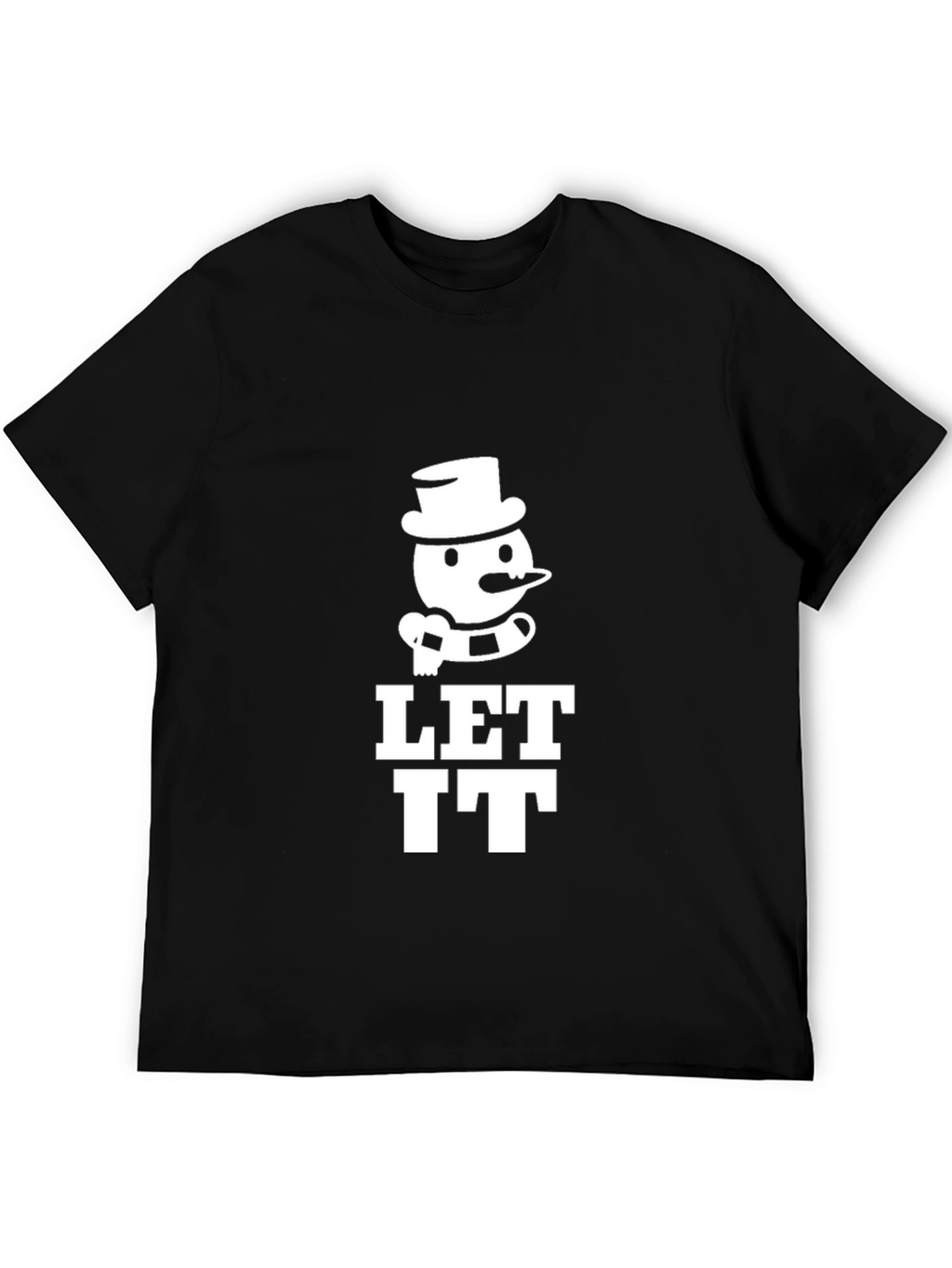 Let It Snowman Graphic Tee - Black