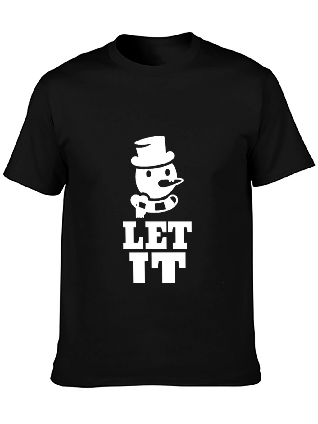 Let It Snowman Graphic Tee - Black