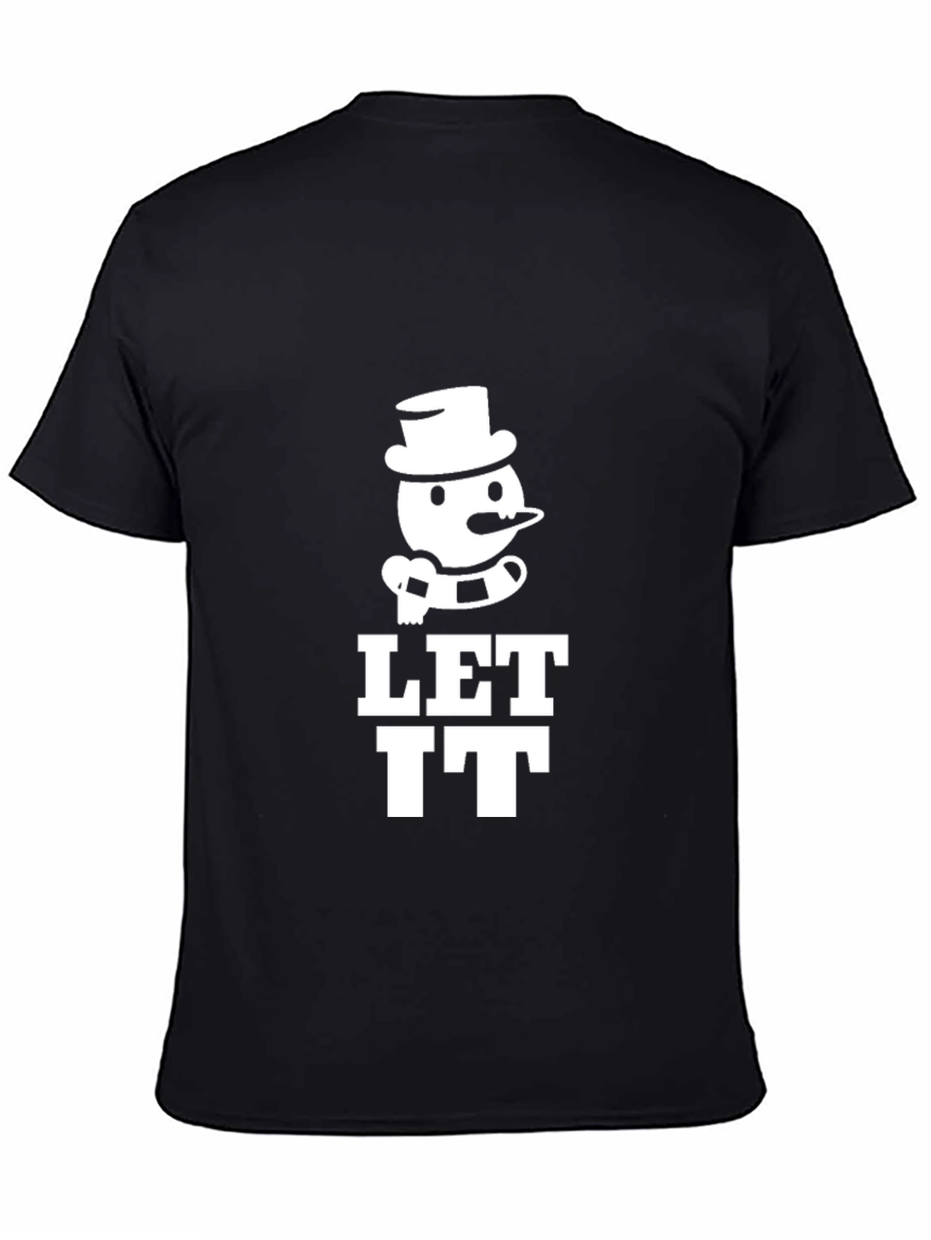 Let It Snowman Graphic Tee - Black