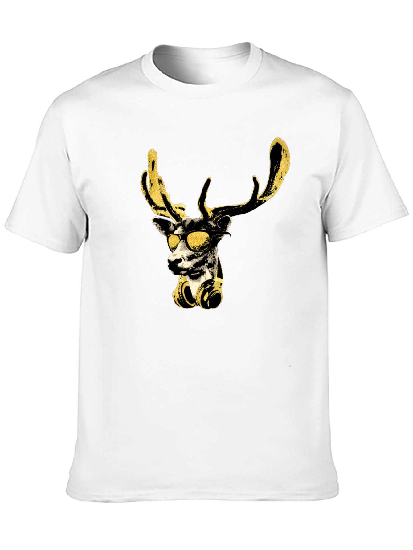 Cool Deer Graphic Black T-Shirt