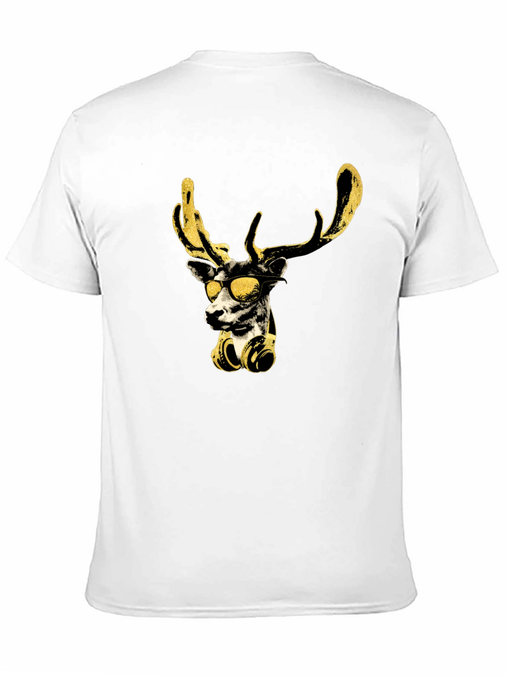 Cool Deer Graphic Black T-Shirt