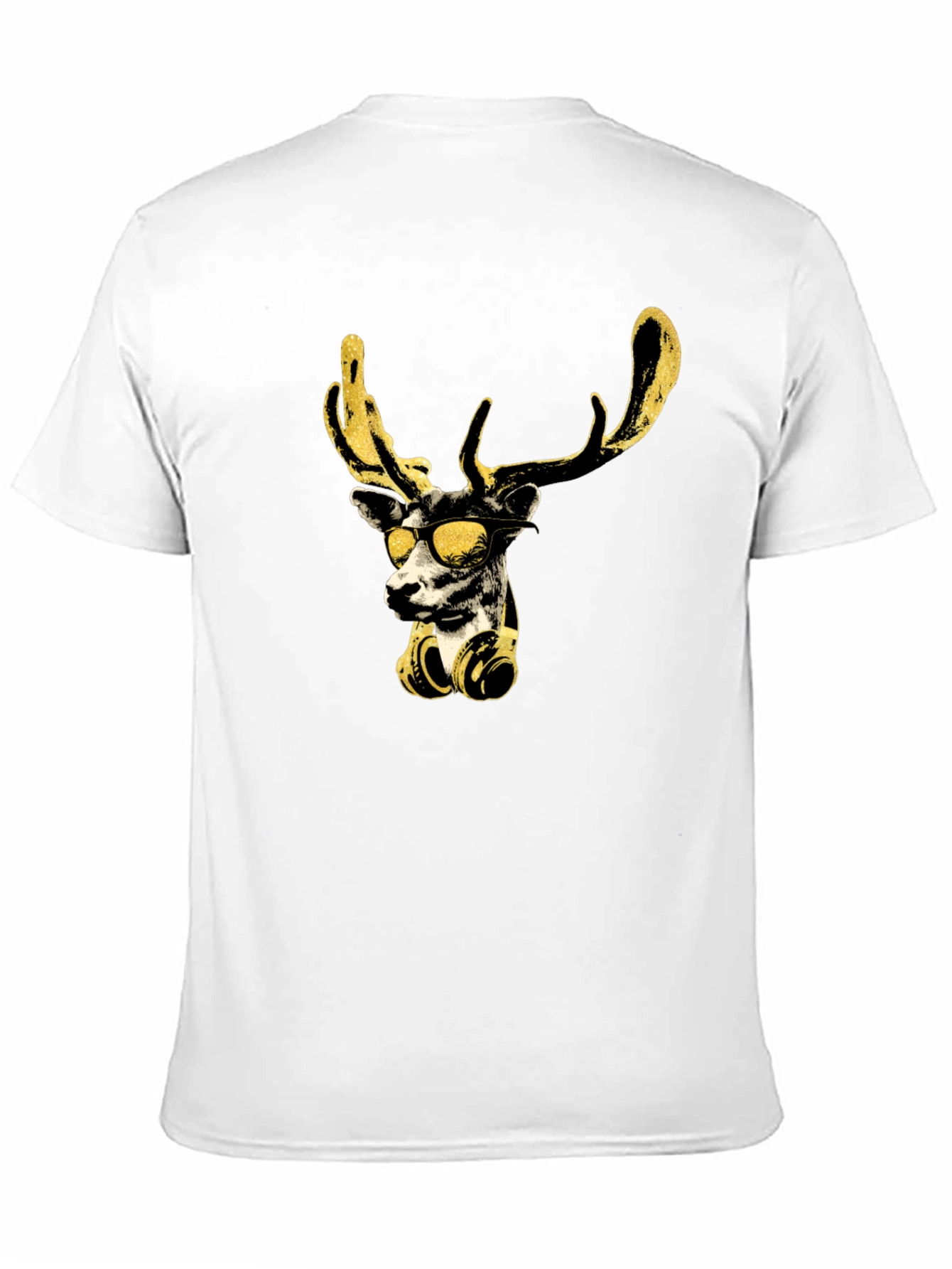 Cool Deer Graphic Black T-Shirt