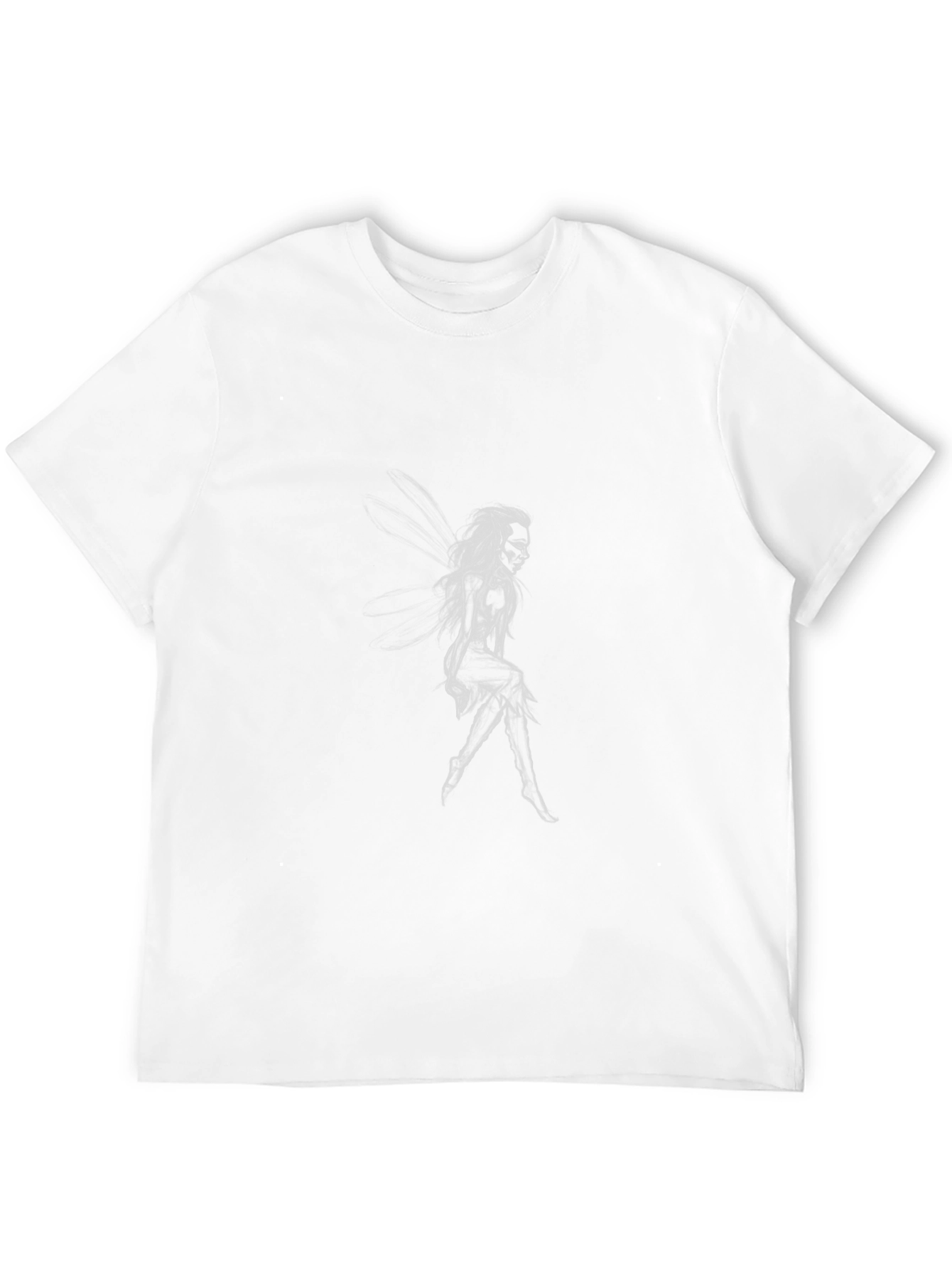 Unique Fairy Graphic Black T-Shirt