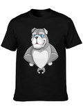 Bulldog Cartoon Graphic Tee