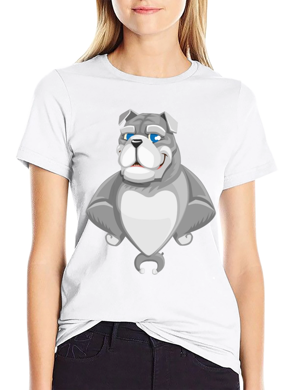 Bulldog Cartoon Graphic Tee