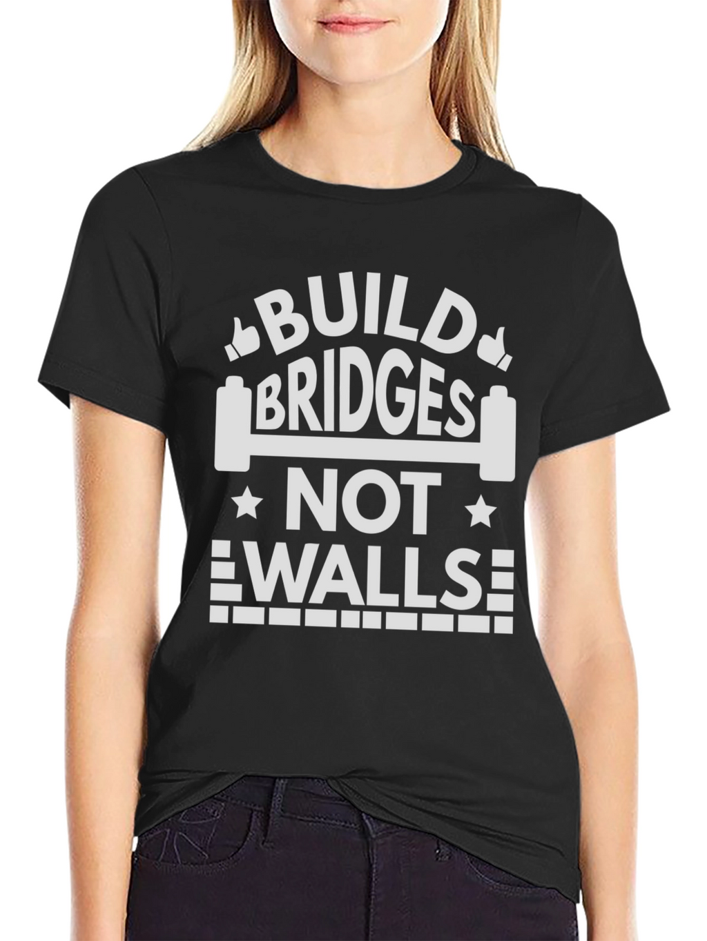 Build Bridges T-Shirt - Motivational Message Tee