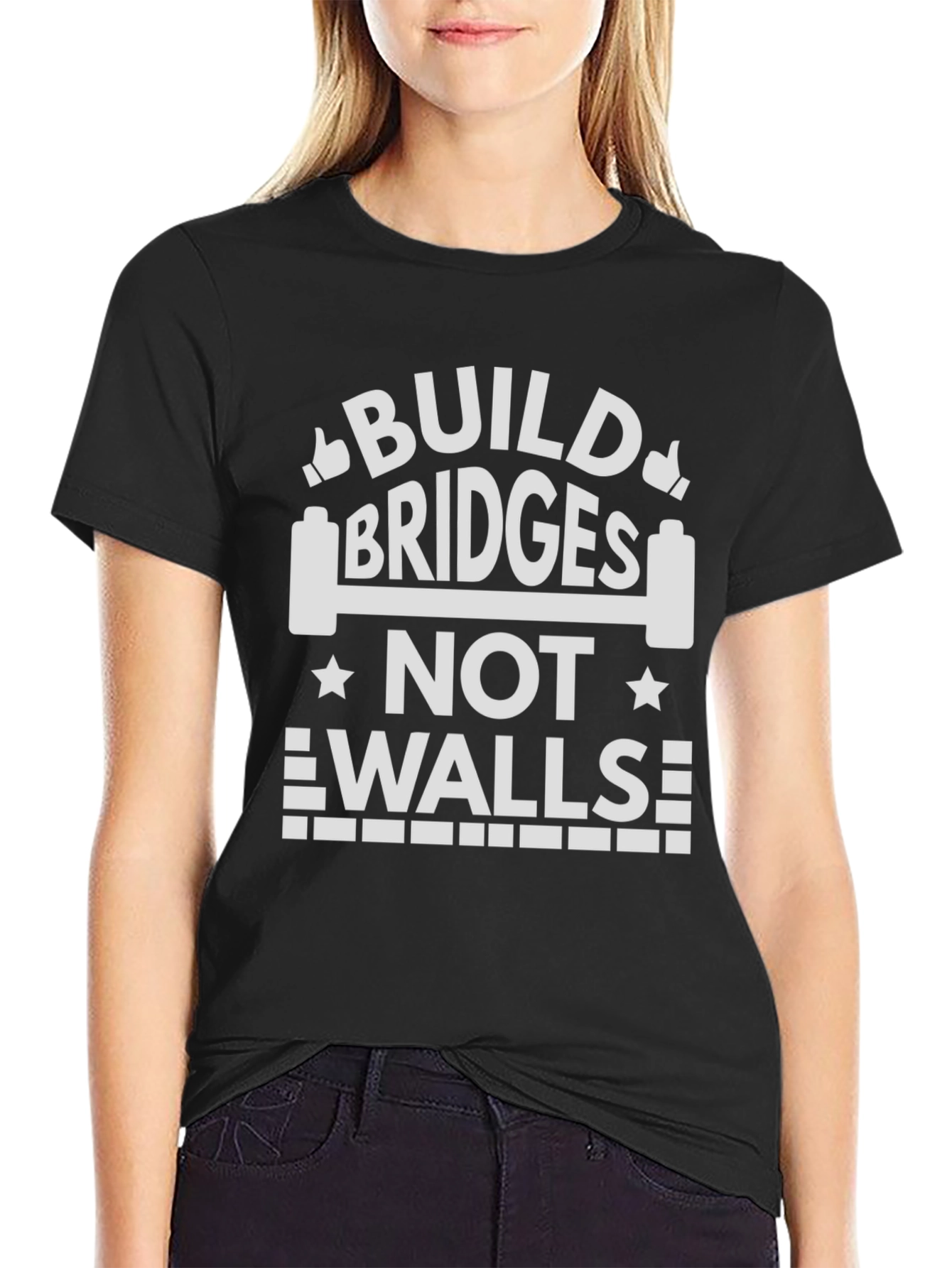 Build Bridges T-Shirt - Motivational Message Tee