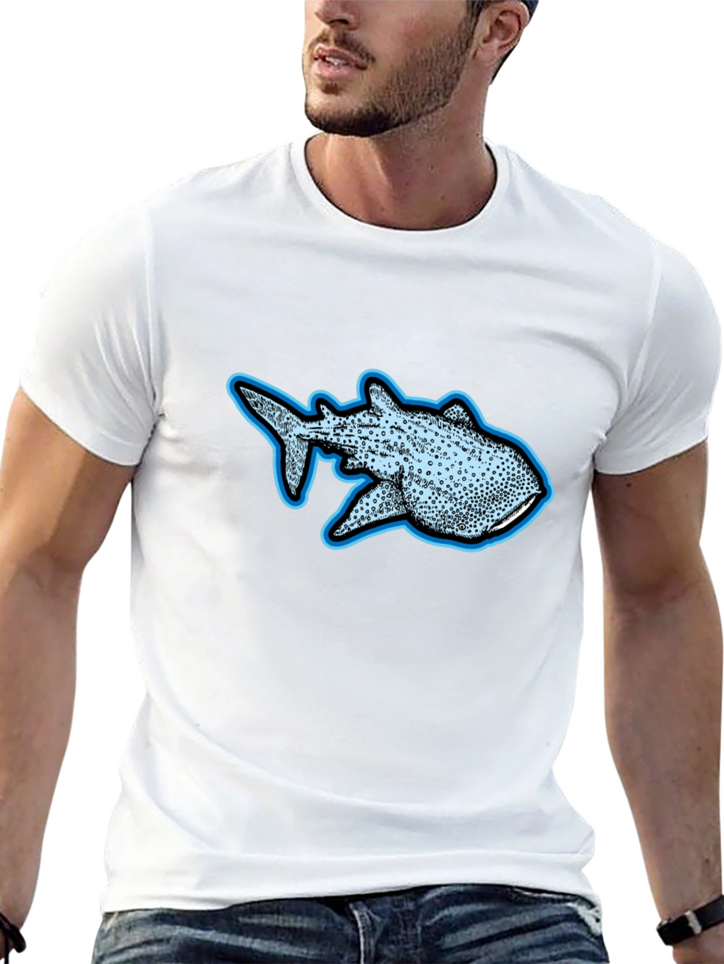 Whale Shark Graphic Tee - Black