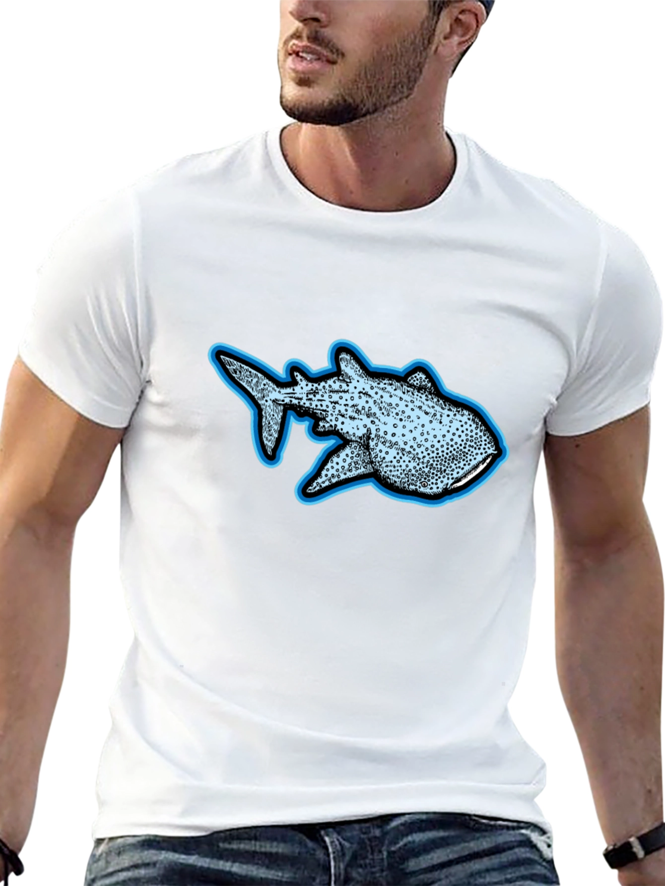 Whale Shark Graphic Tee - Black