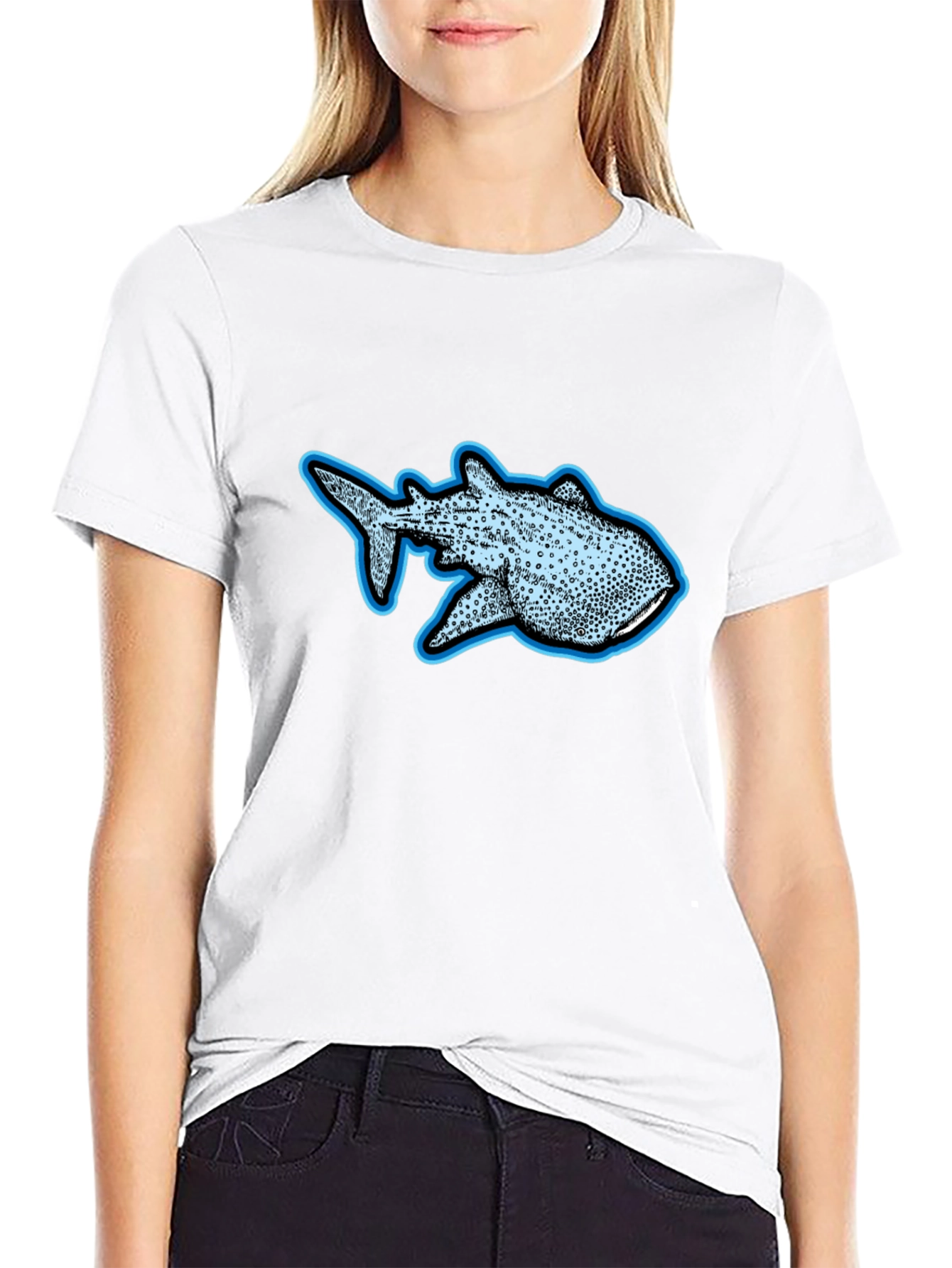 Whale Shark Graphic Tee - Black