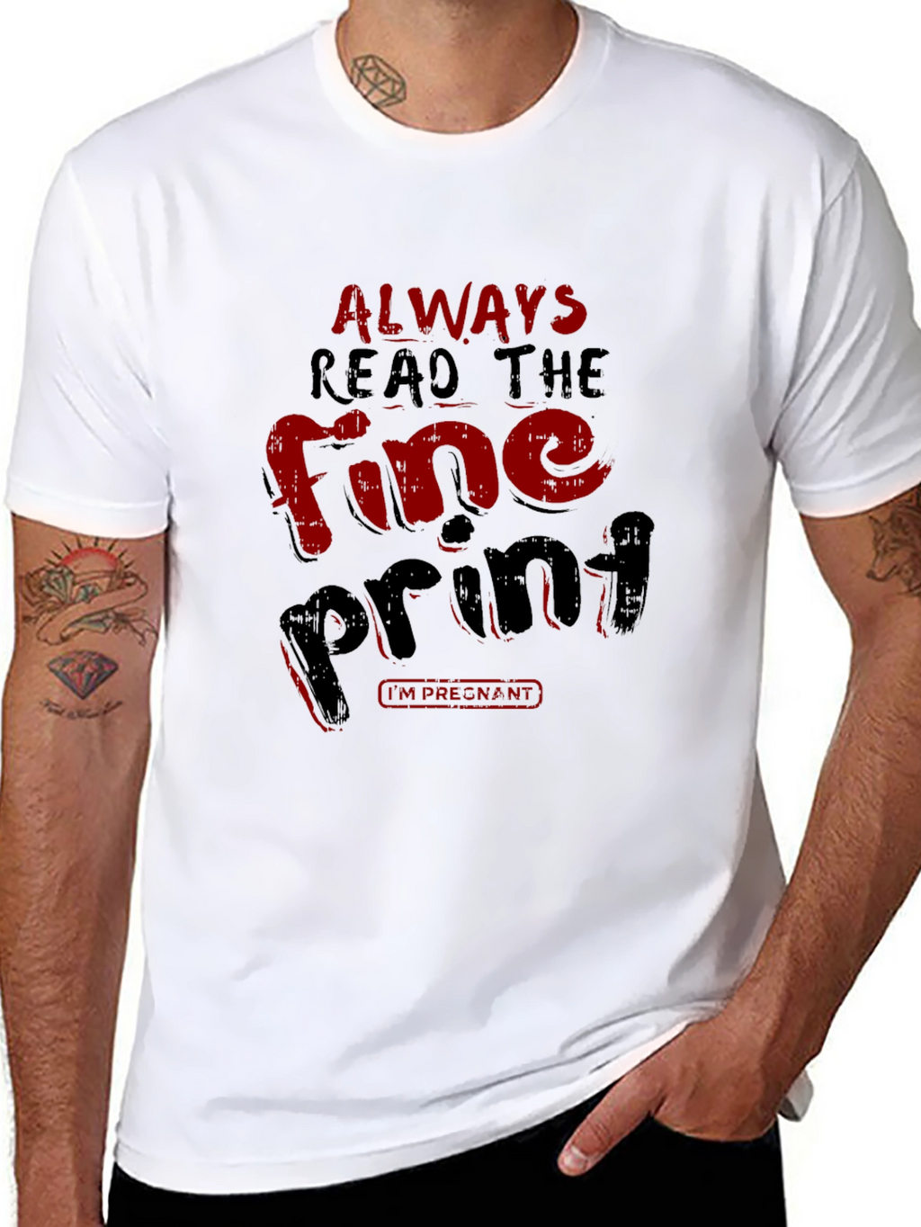 Always Read the Fine Print Pregnancy T-Shirt