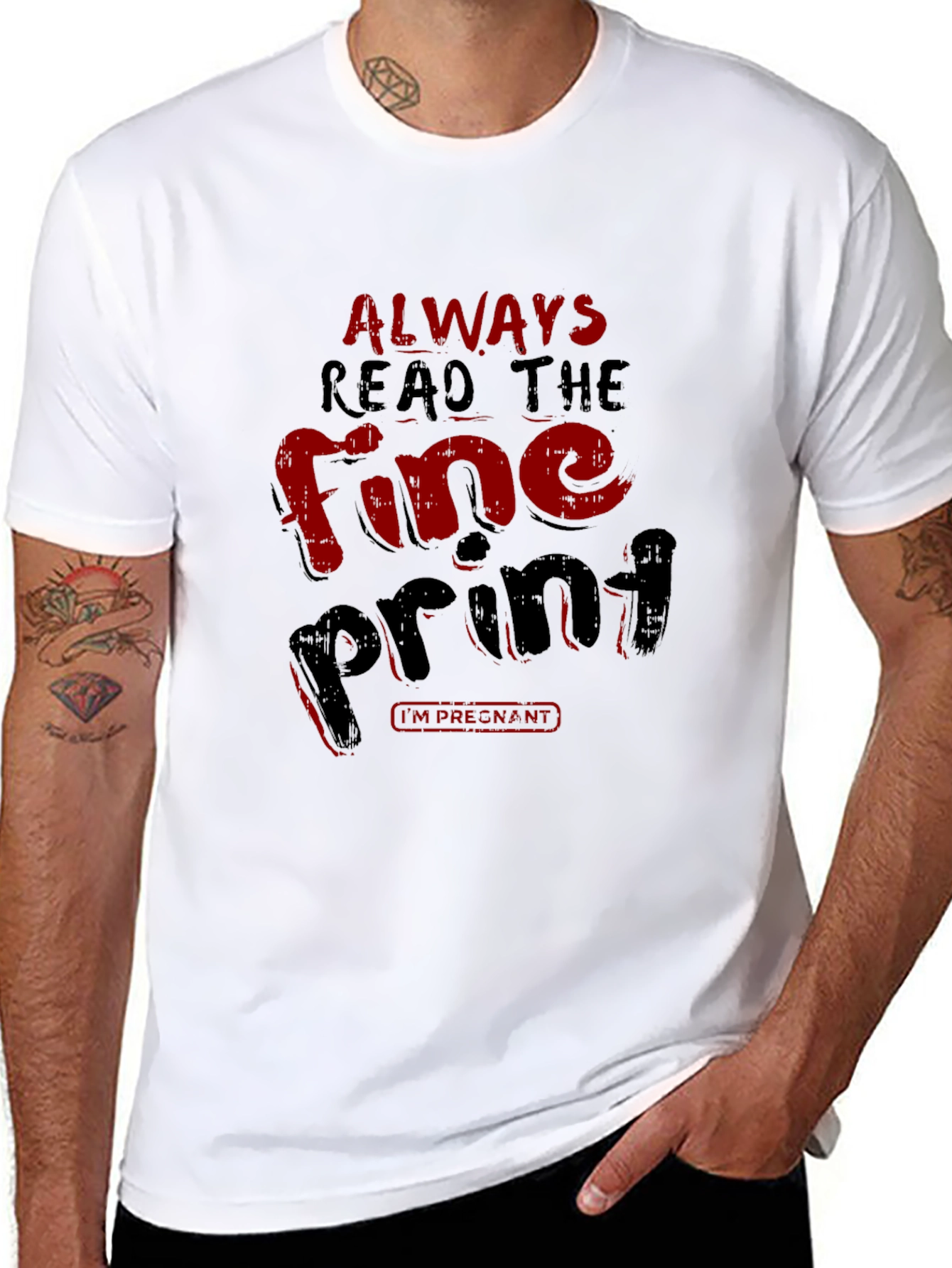 Always Read the Fine Print Pregnancy T-Shirt