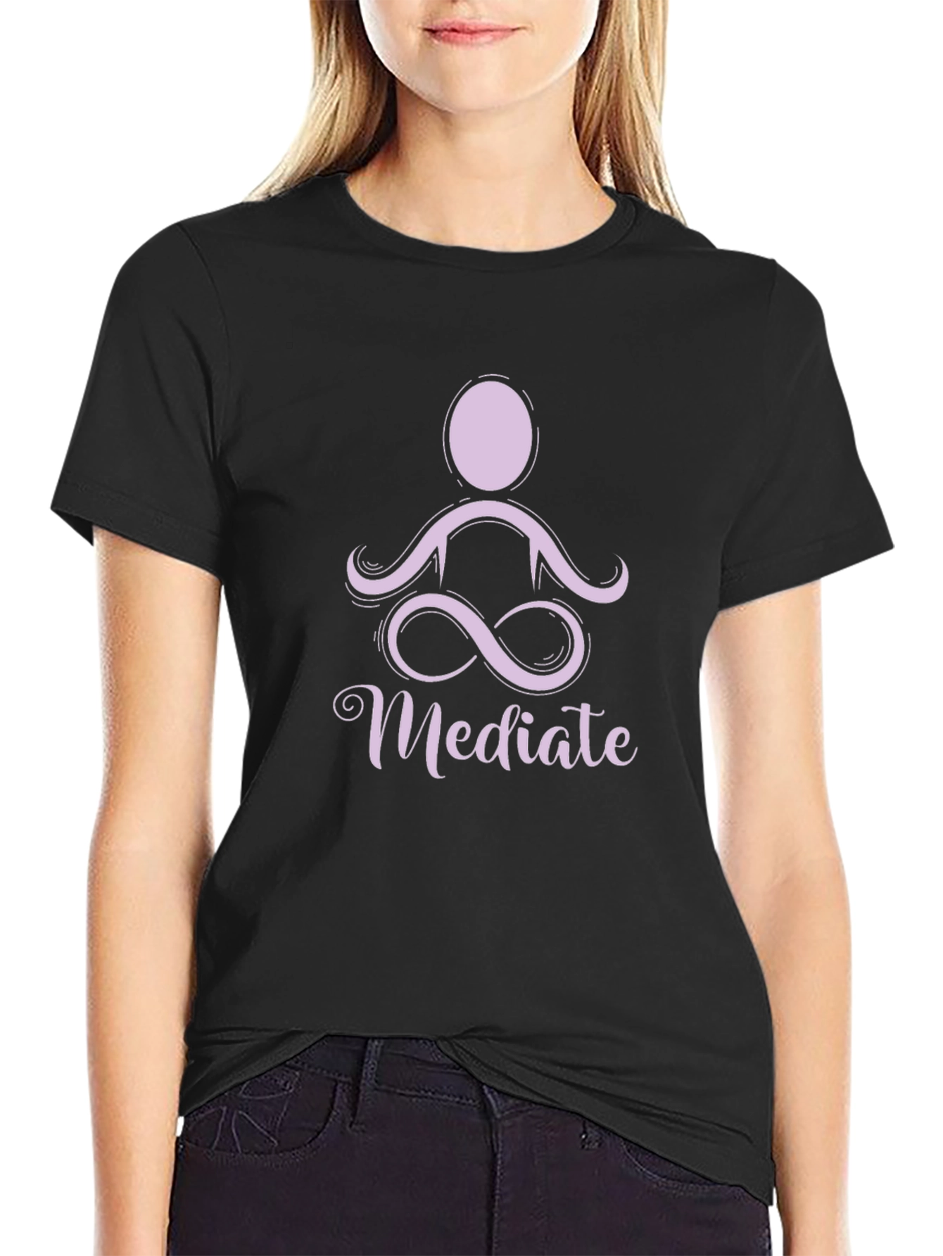 Meditate Graphic Tee - Black