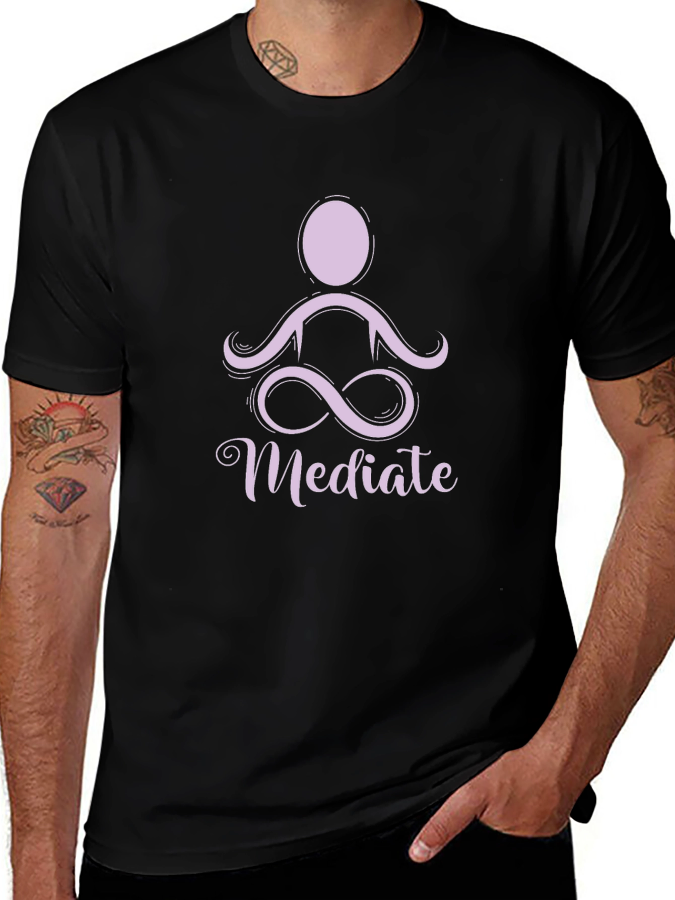 Meditate Graphic Tee - Black