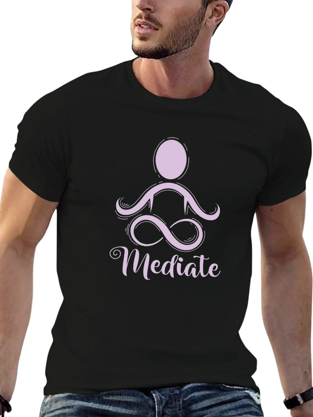 Meditate Graphic Tee - Black