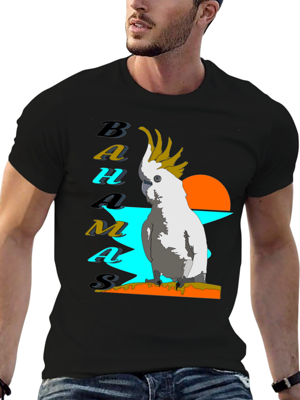 Bahamas Parrot T-Shirt - Tropical Island Style