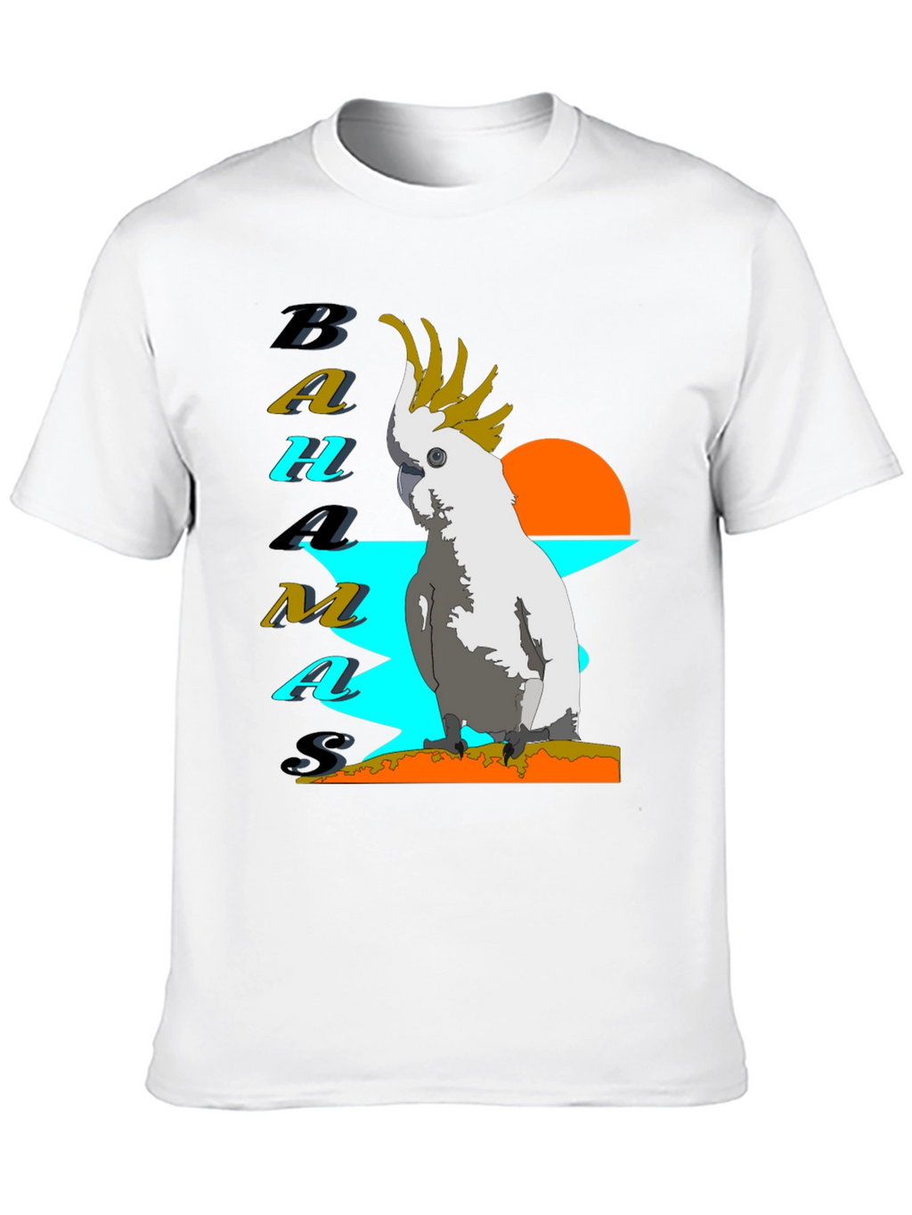 Bahamas Parrot T-Shirt - Tropical Island Style