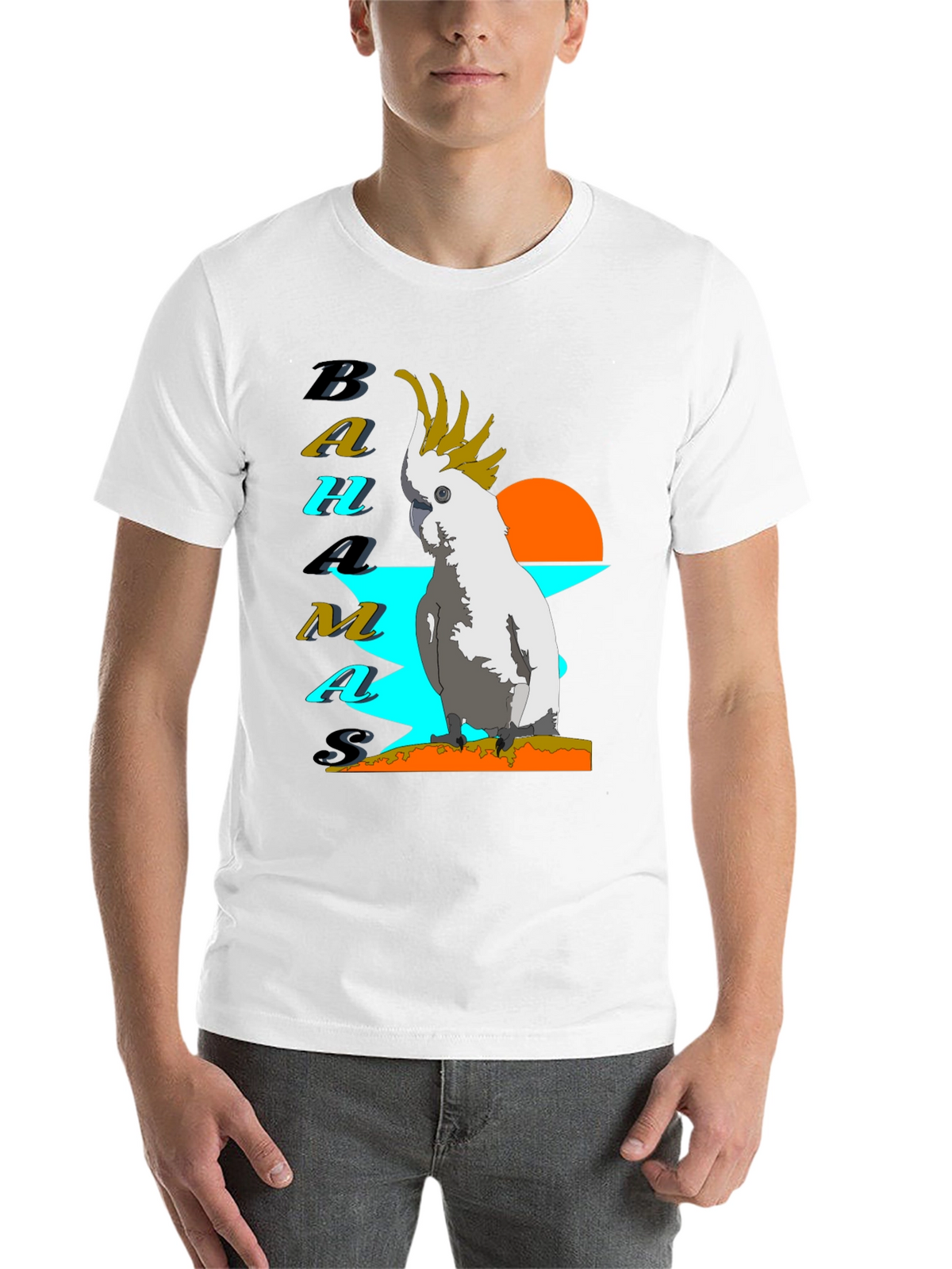 Bahamas Parrot T-Shirt - Tropical Island Style