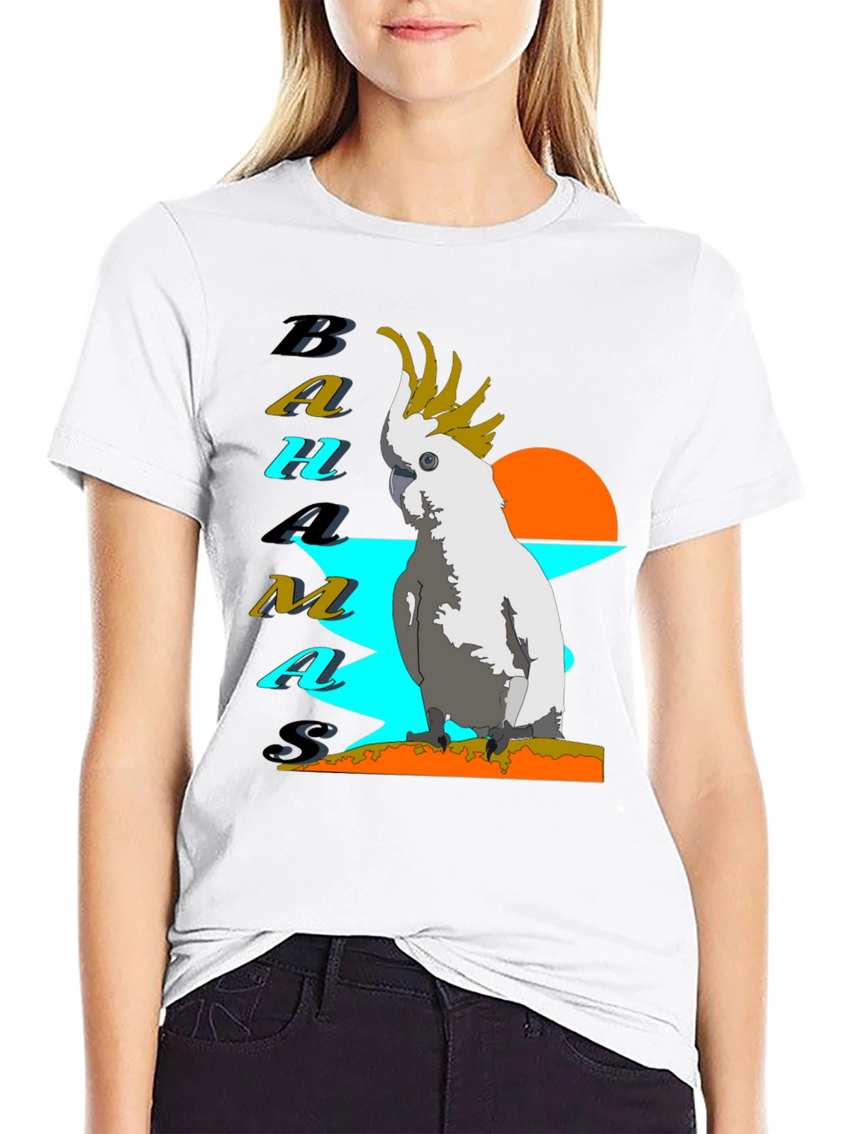 Bahamas Parrot T-Shirt - Tropical Island Style
