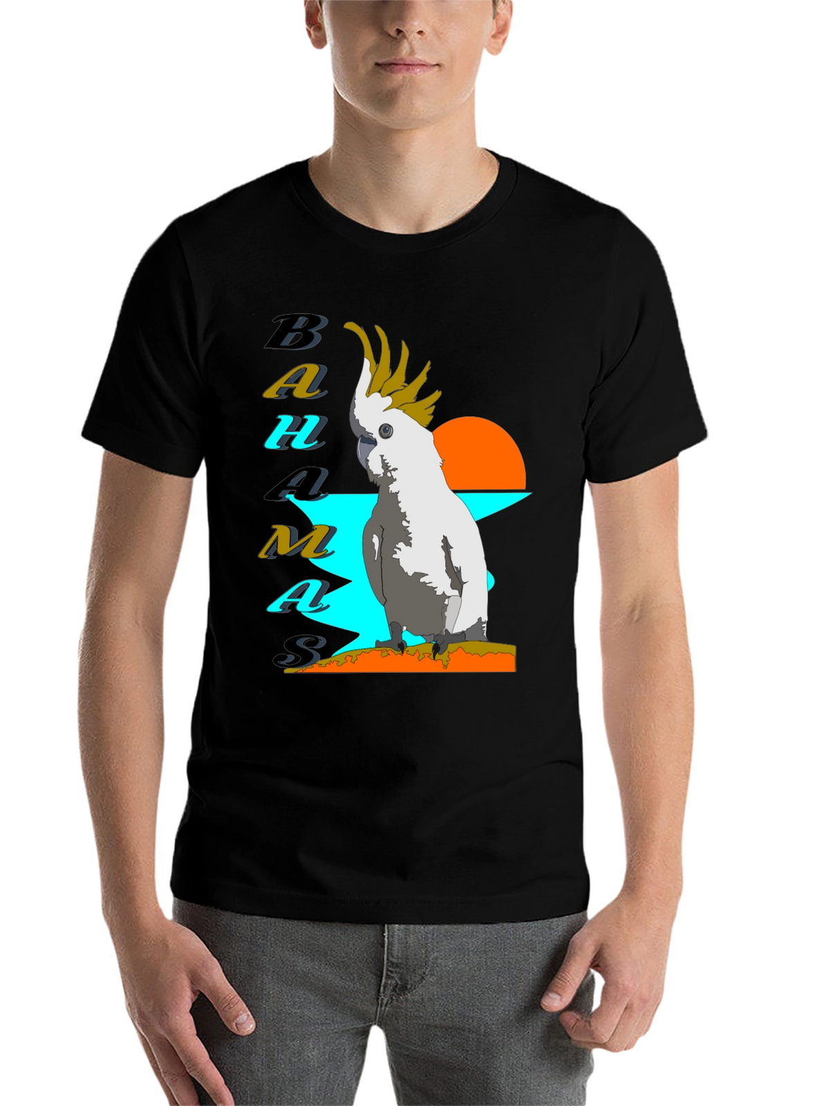 Bahamas Parrot T-Shirt - Tropical Island Style