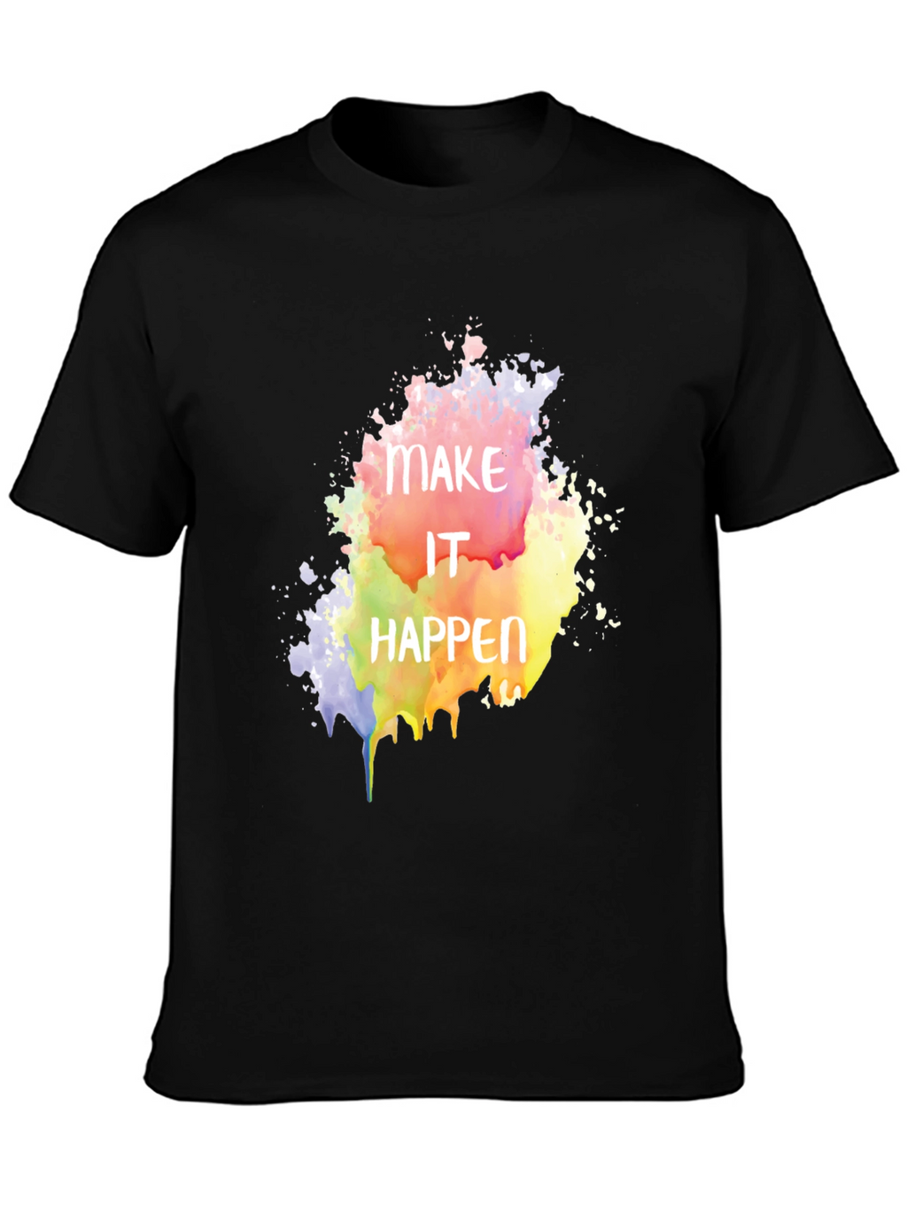 Make It Happen Graphic Tee - Black Cotton Blend
