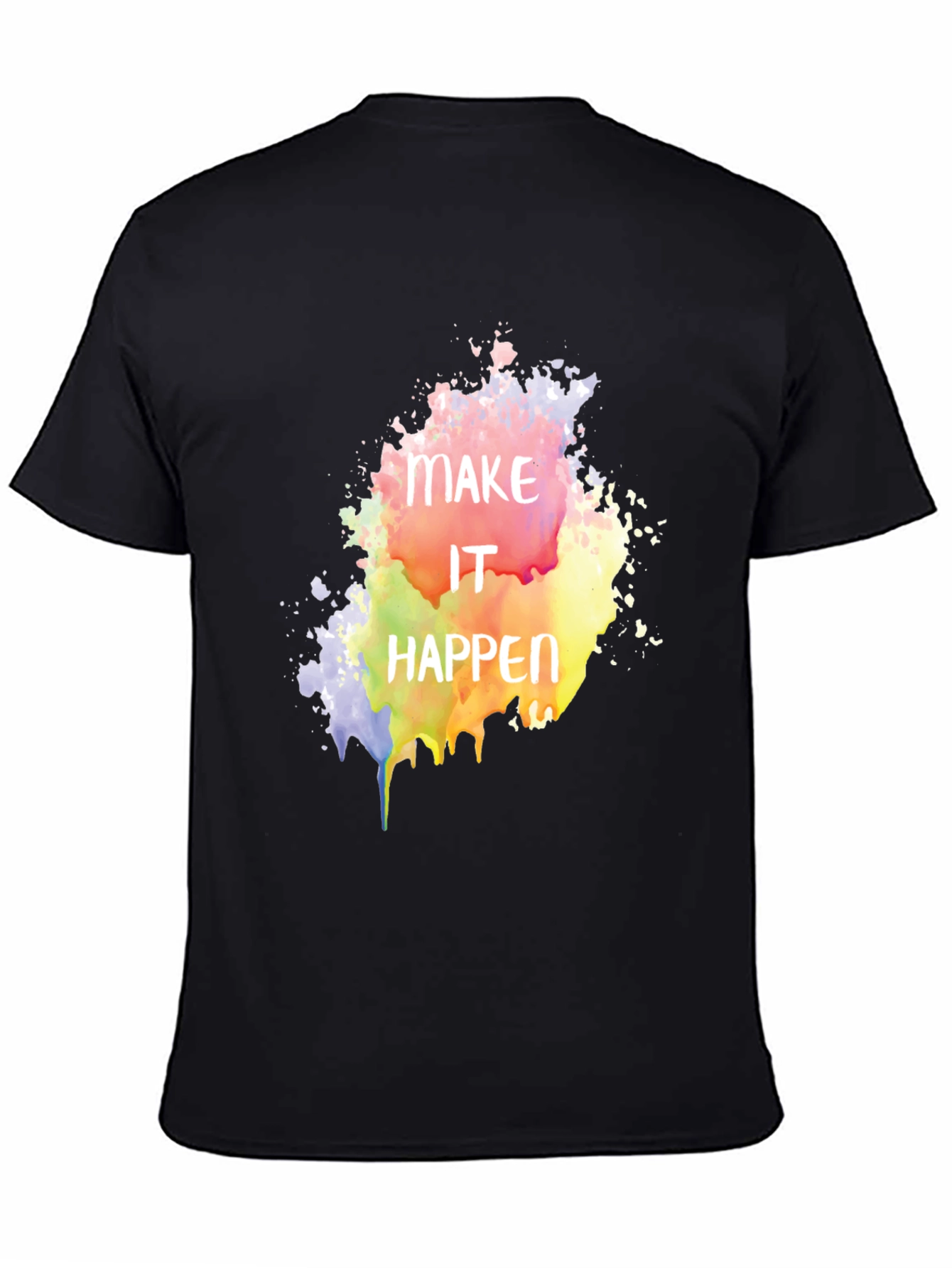 Make It Happen Graphic Tee - Black Cotton Blend